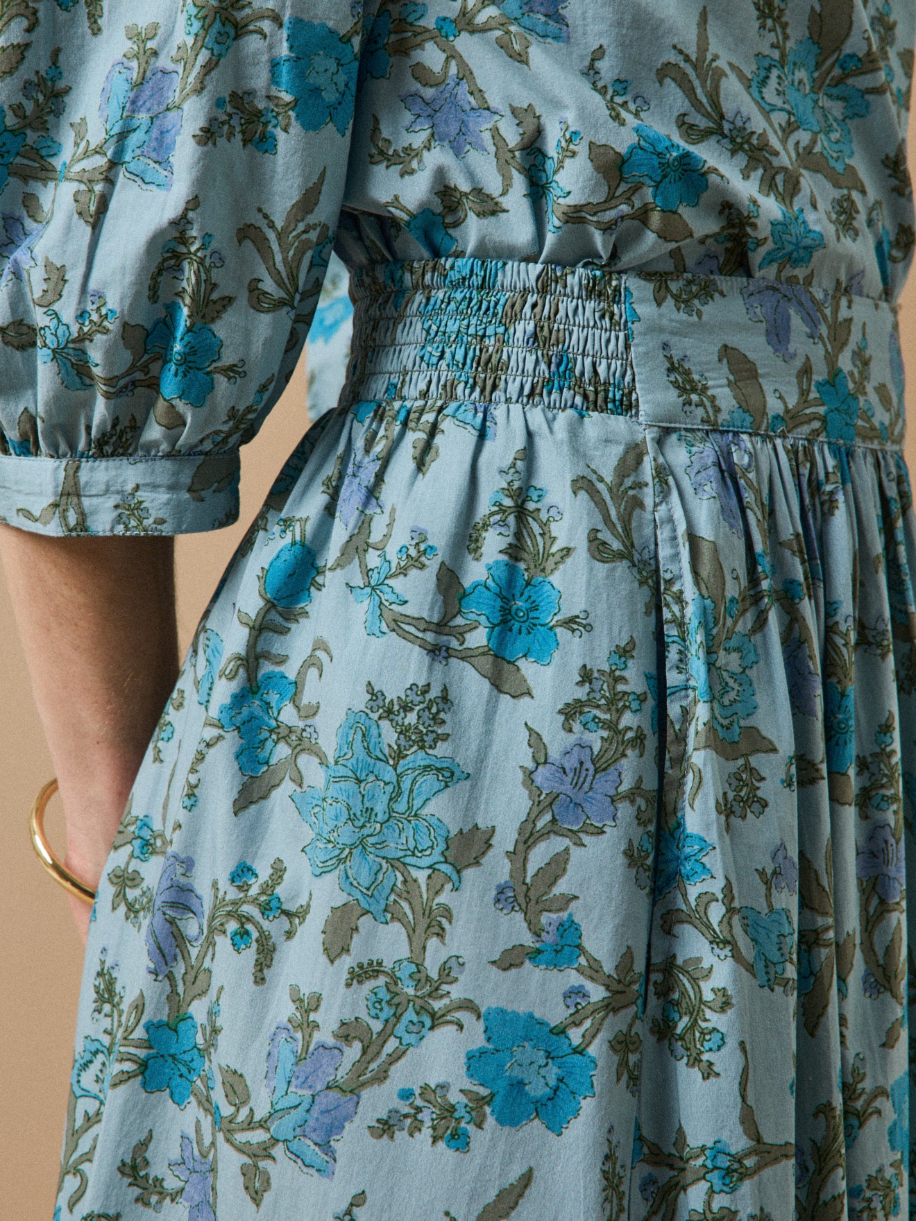 Lange damesrok met Flore-print