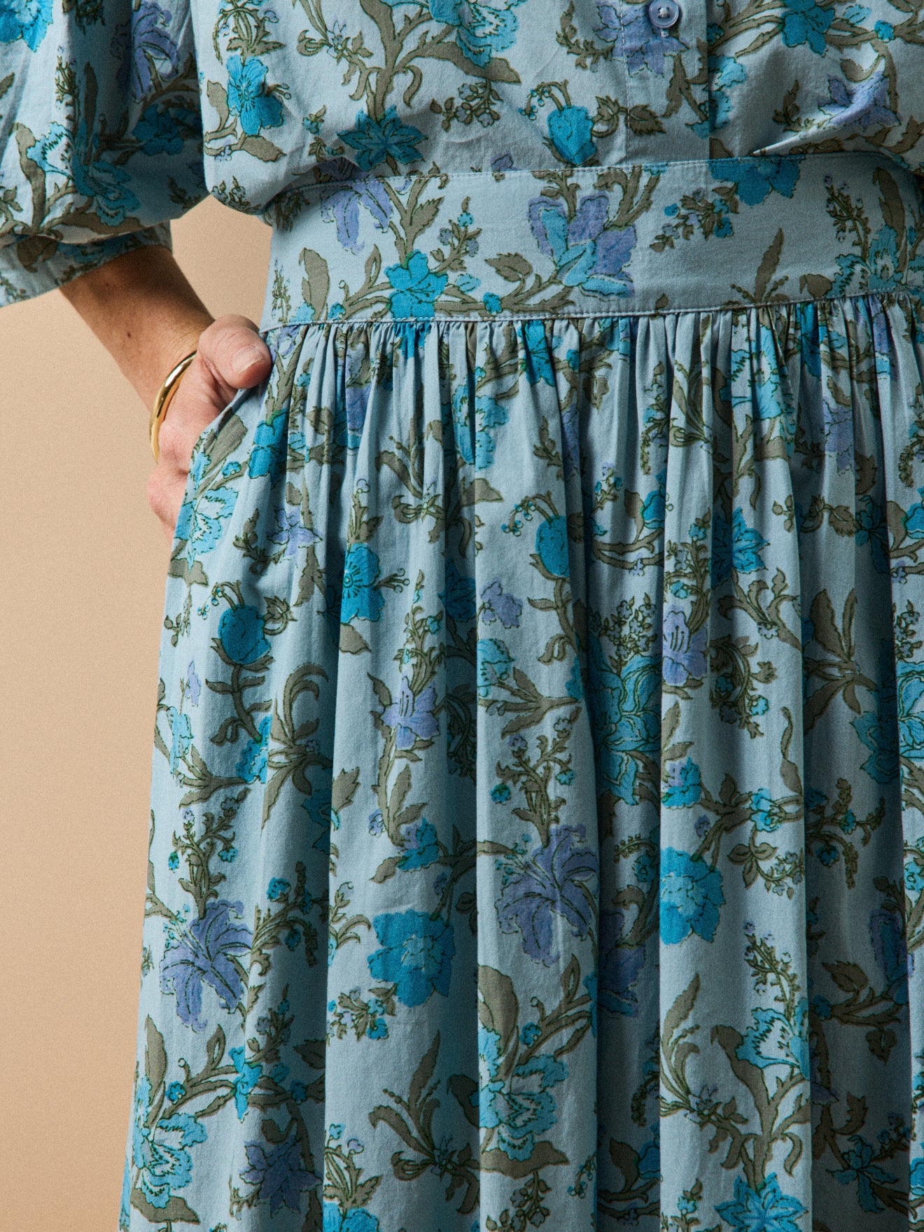 Lange damesrok met Flore-print