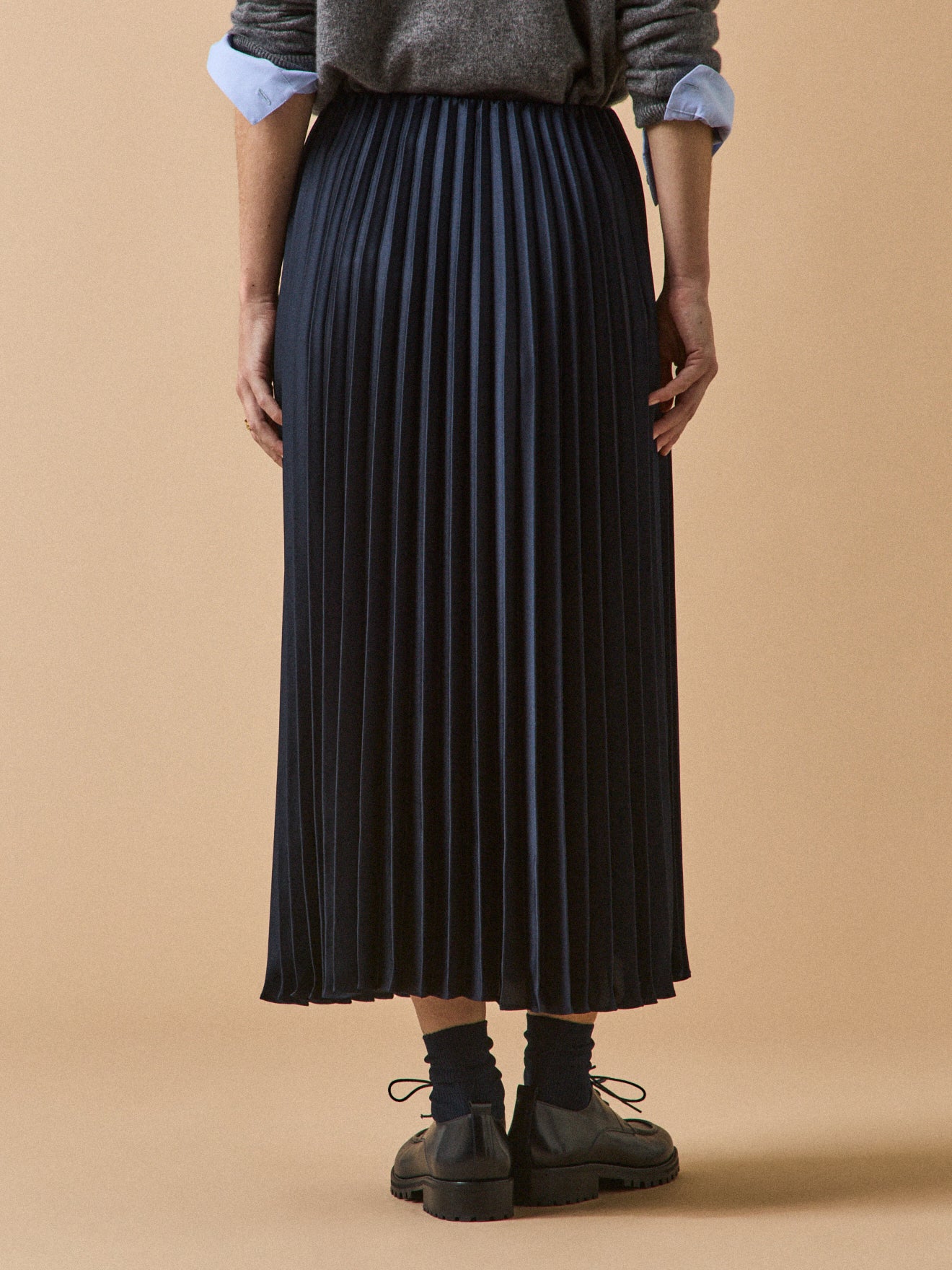 Jupe longue femme plissée soleil