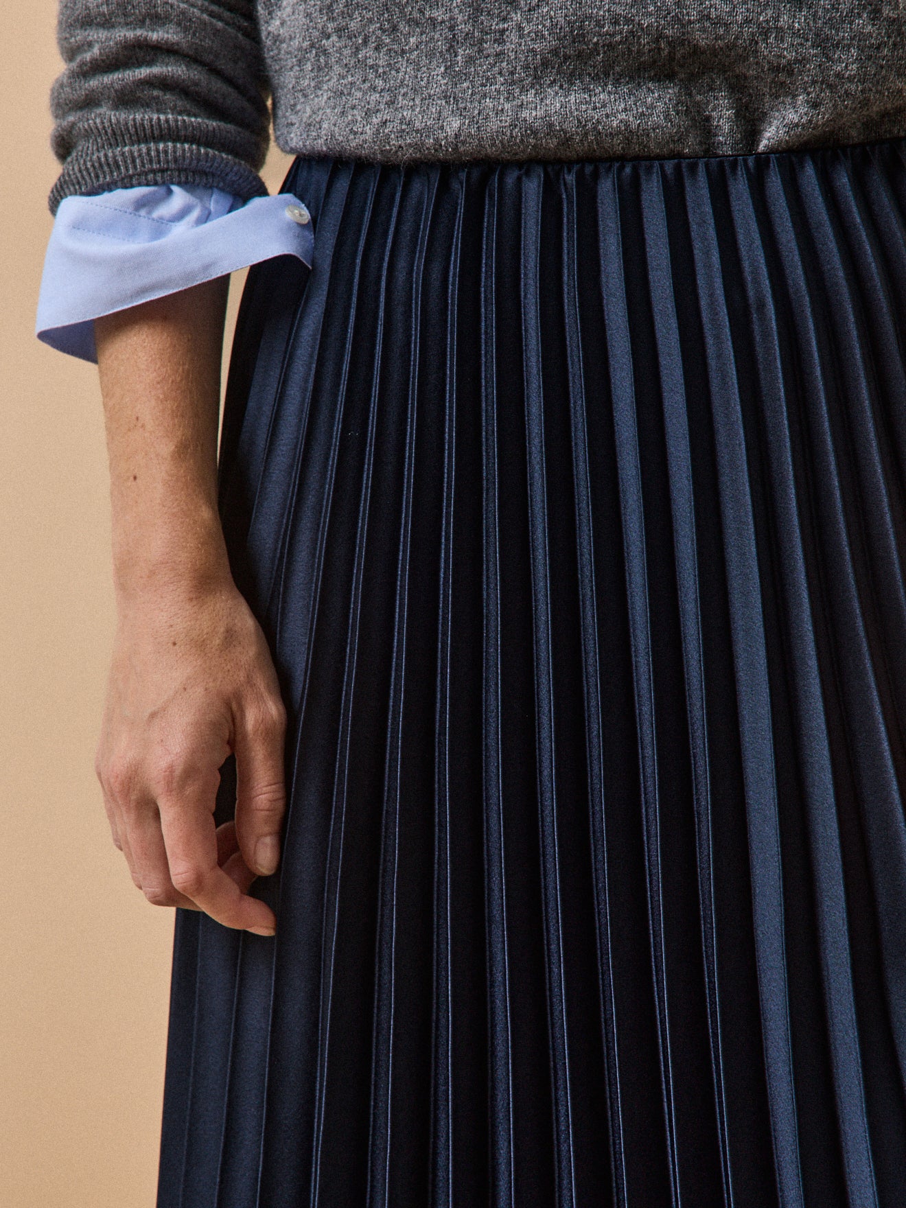 Jupe longue femme plissée soleil