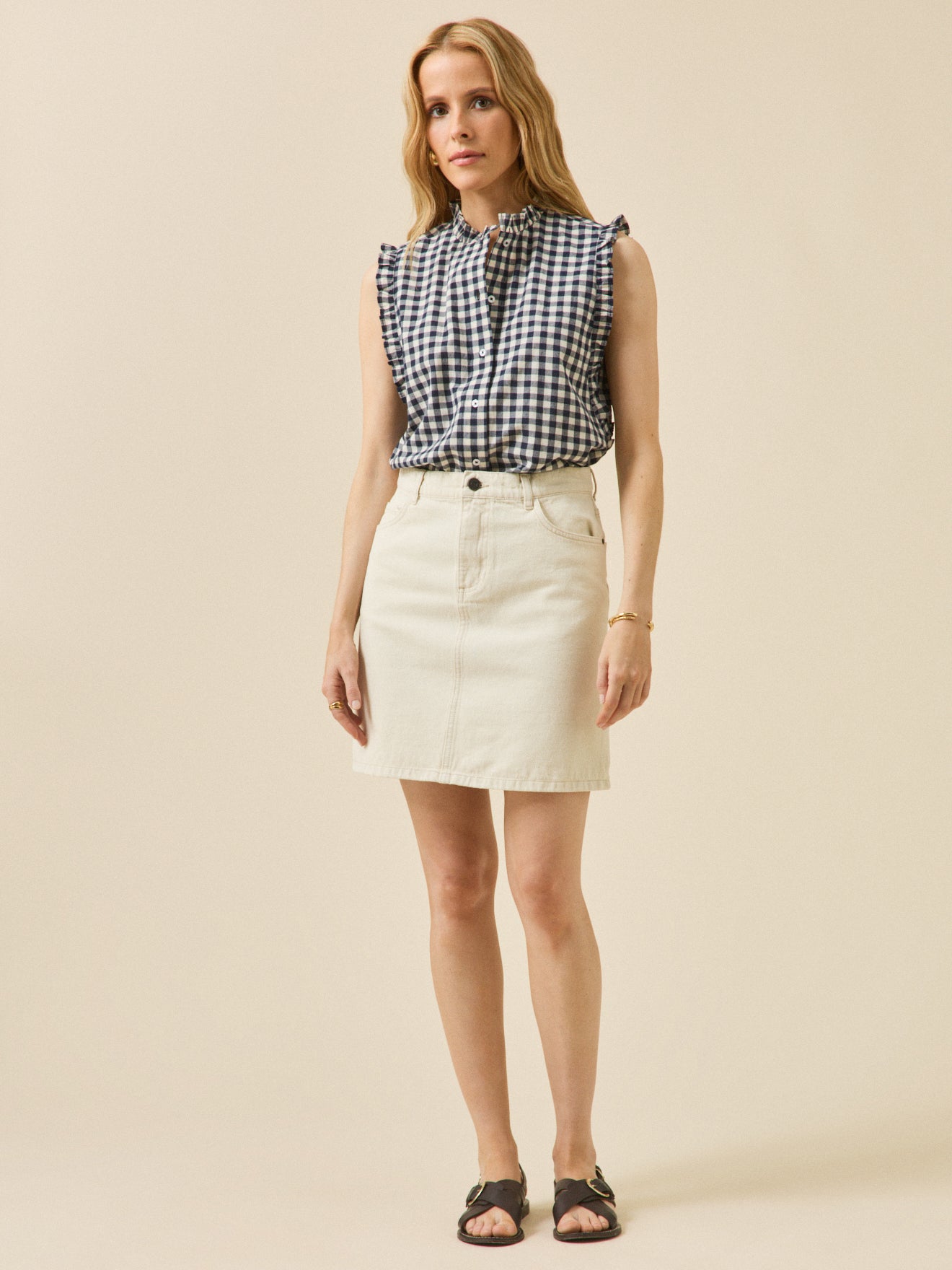 Jupe courte jean femme coton biologique