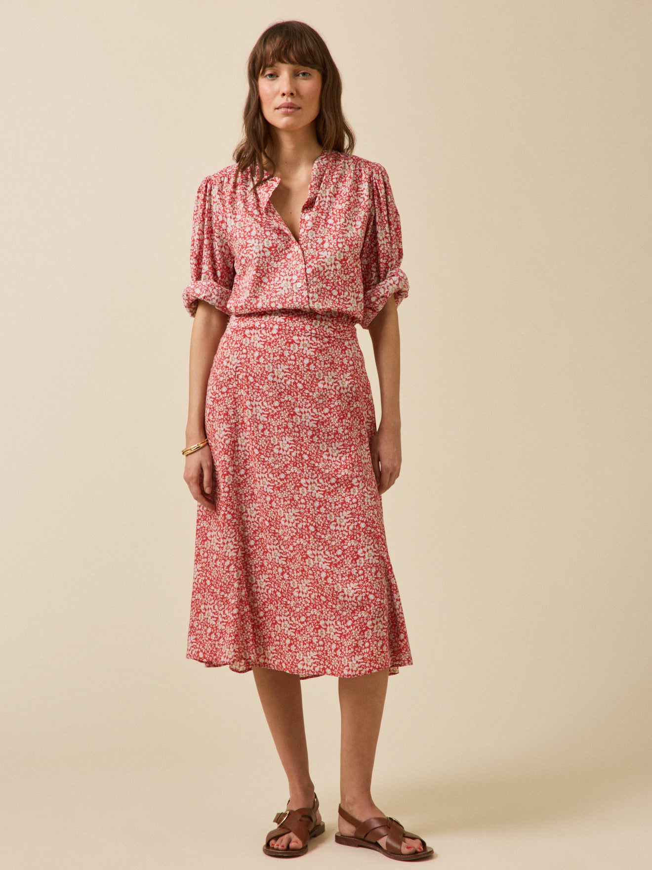 Jupe mi-longue femme tissu Liberty - Limited Collection