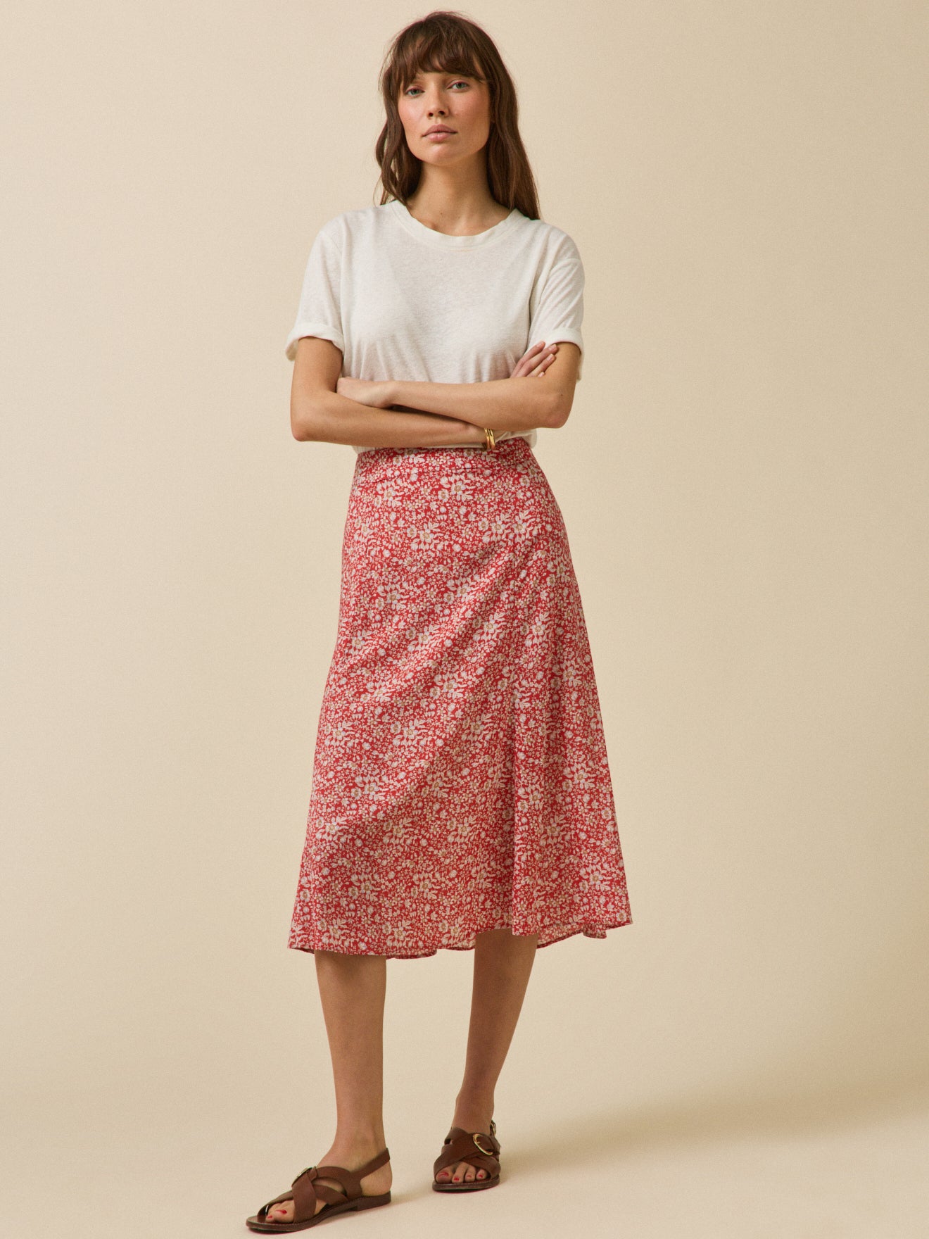 Jupe mi-longue femme tissu Liberty - Limited Collection