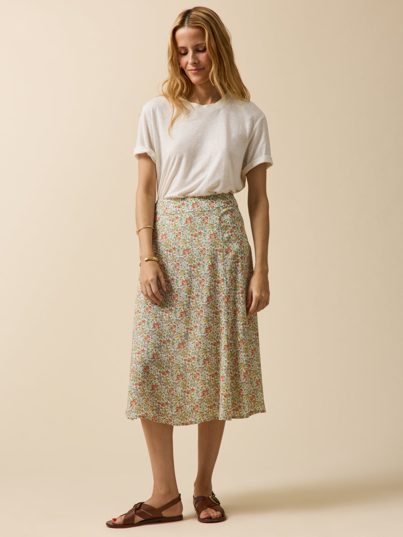 Jupe mi-longue femme tissu Liberty - Limited Collection