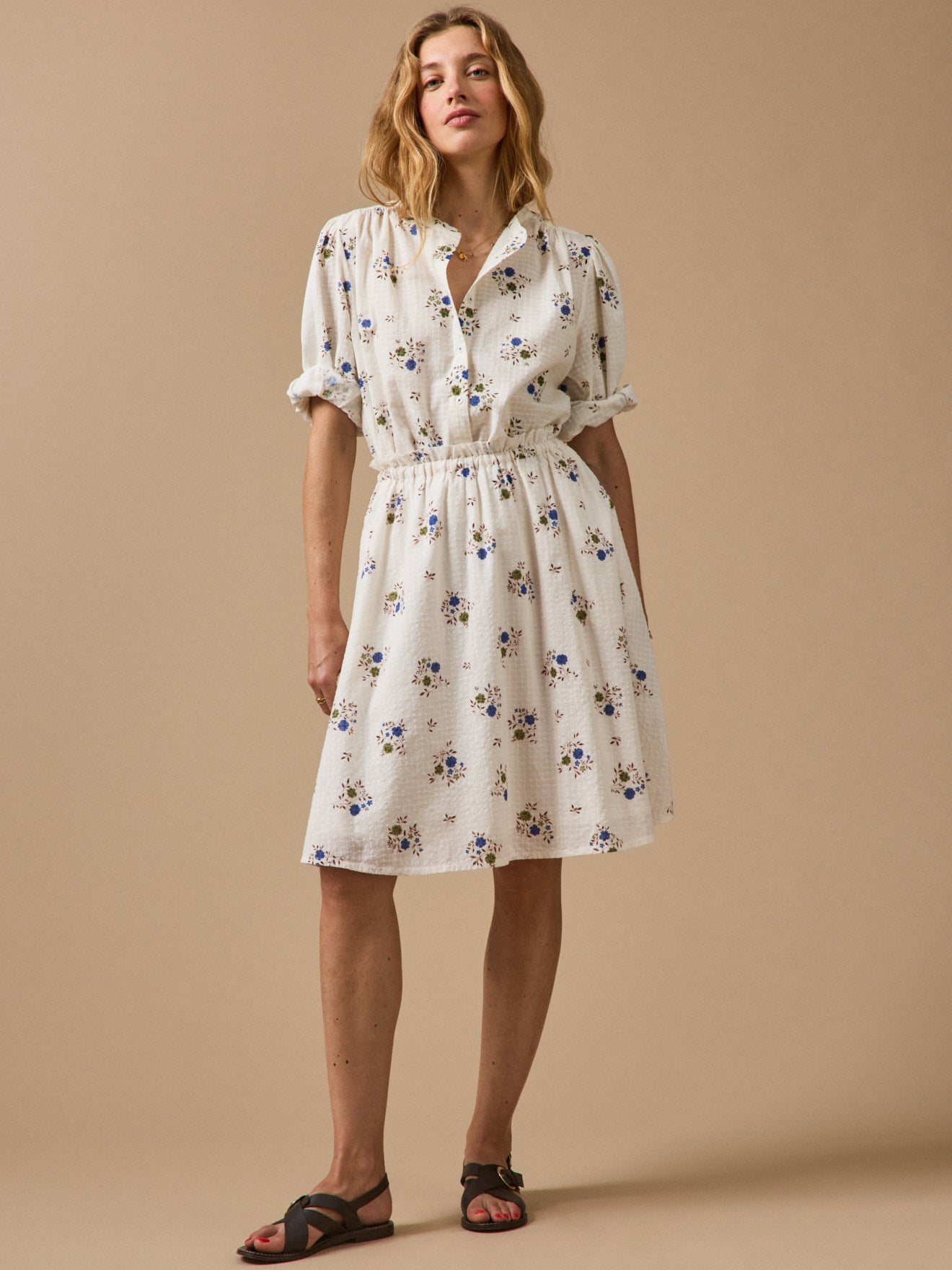 Jupe courte femme imprimé Rosa Blue
