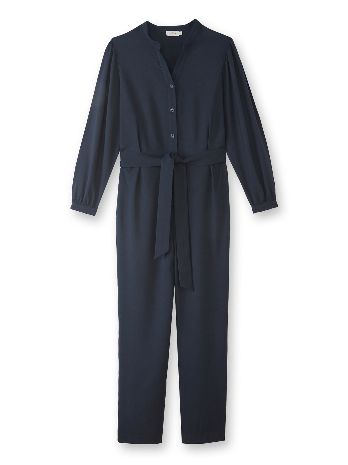 Damesjumpsuit in effen crêpe