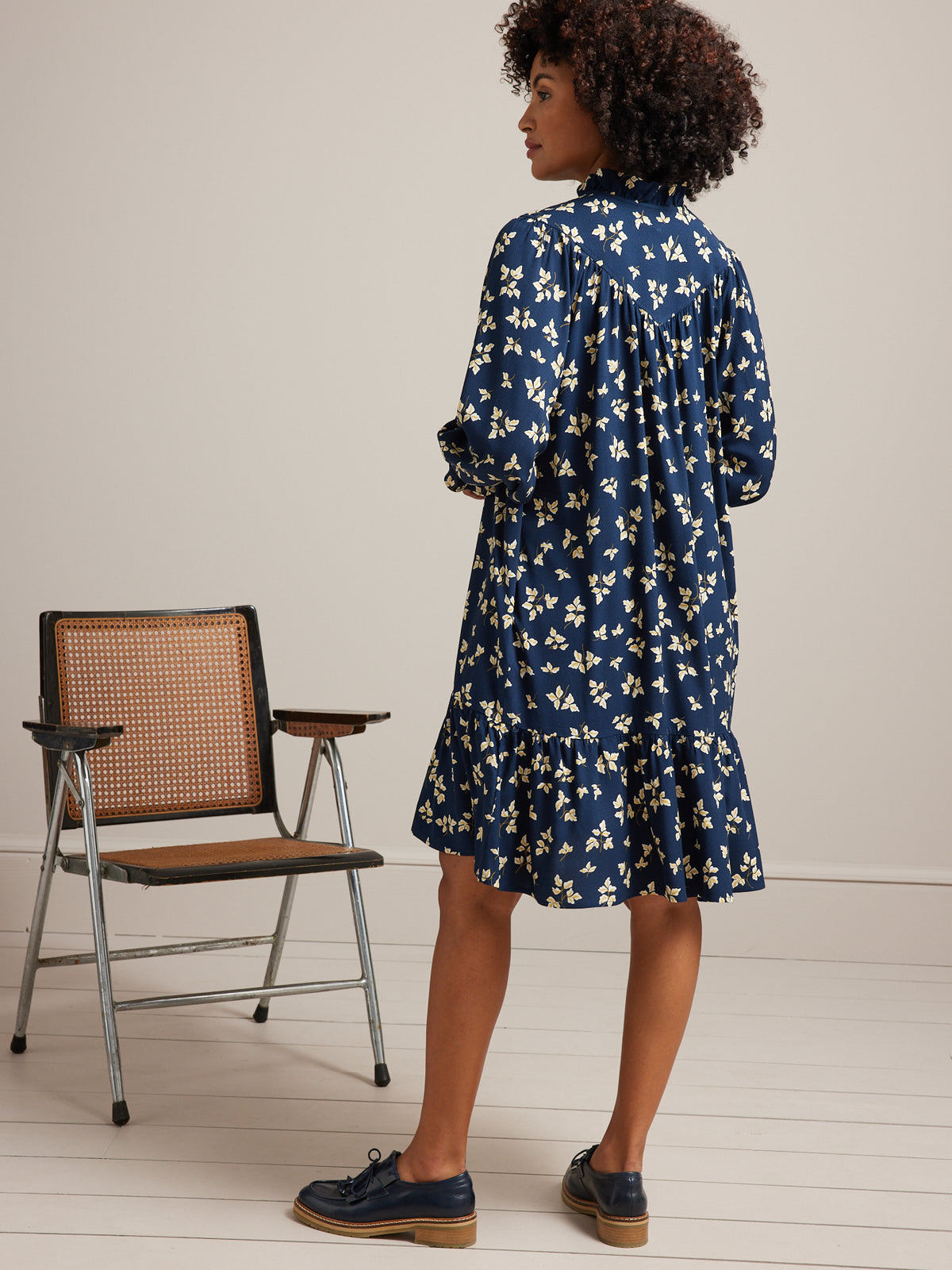 Robe courte femme en viscose dobby imprimé Isabel