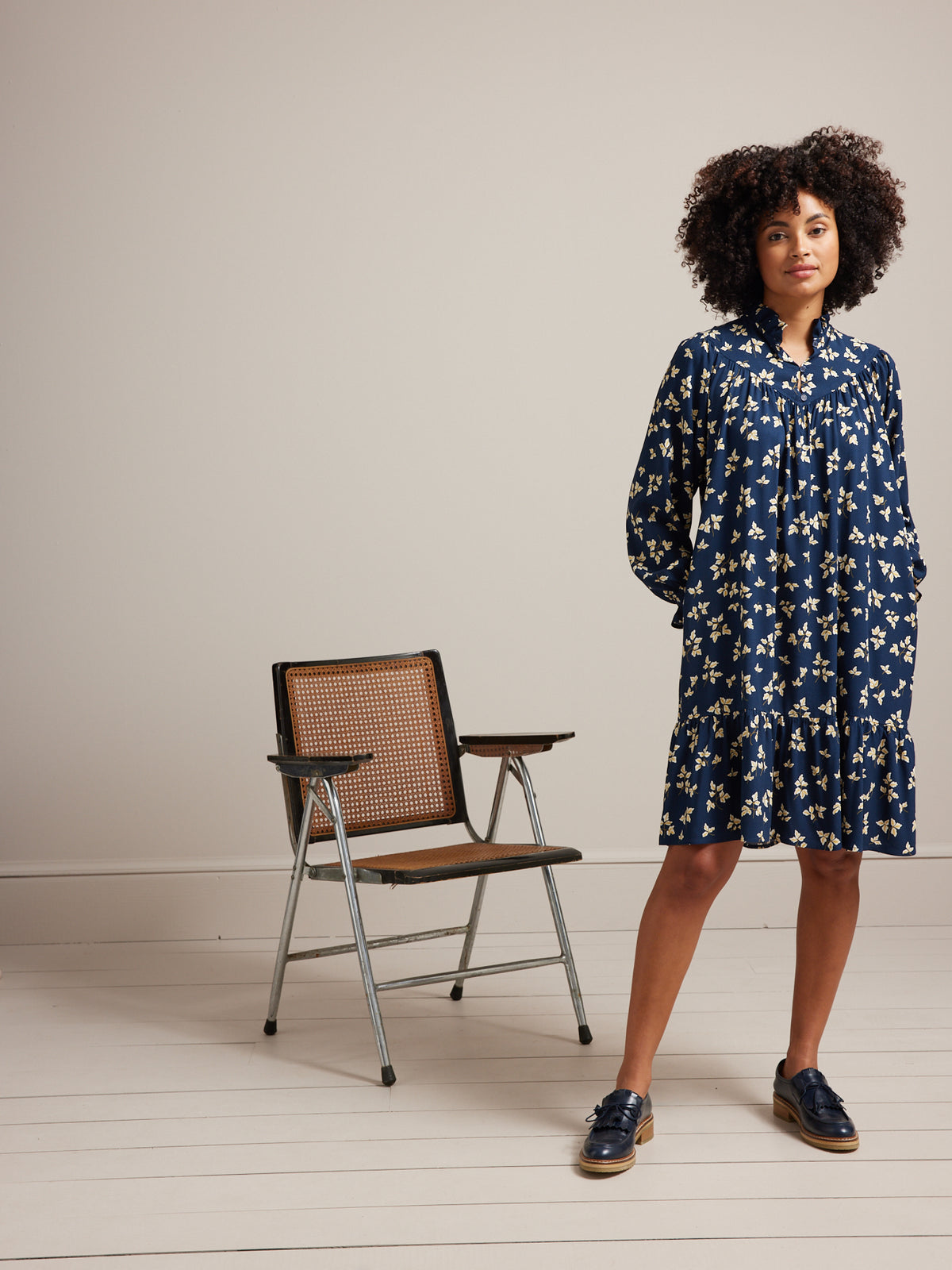 Robe courte femme en viscose dobby imprimé Isabel