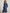 Robe-chemise col froufrou femme en chambray
