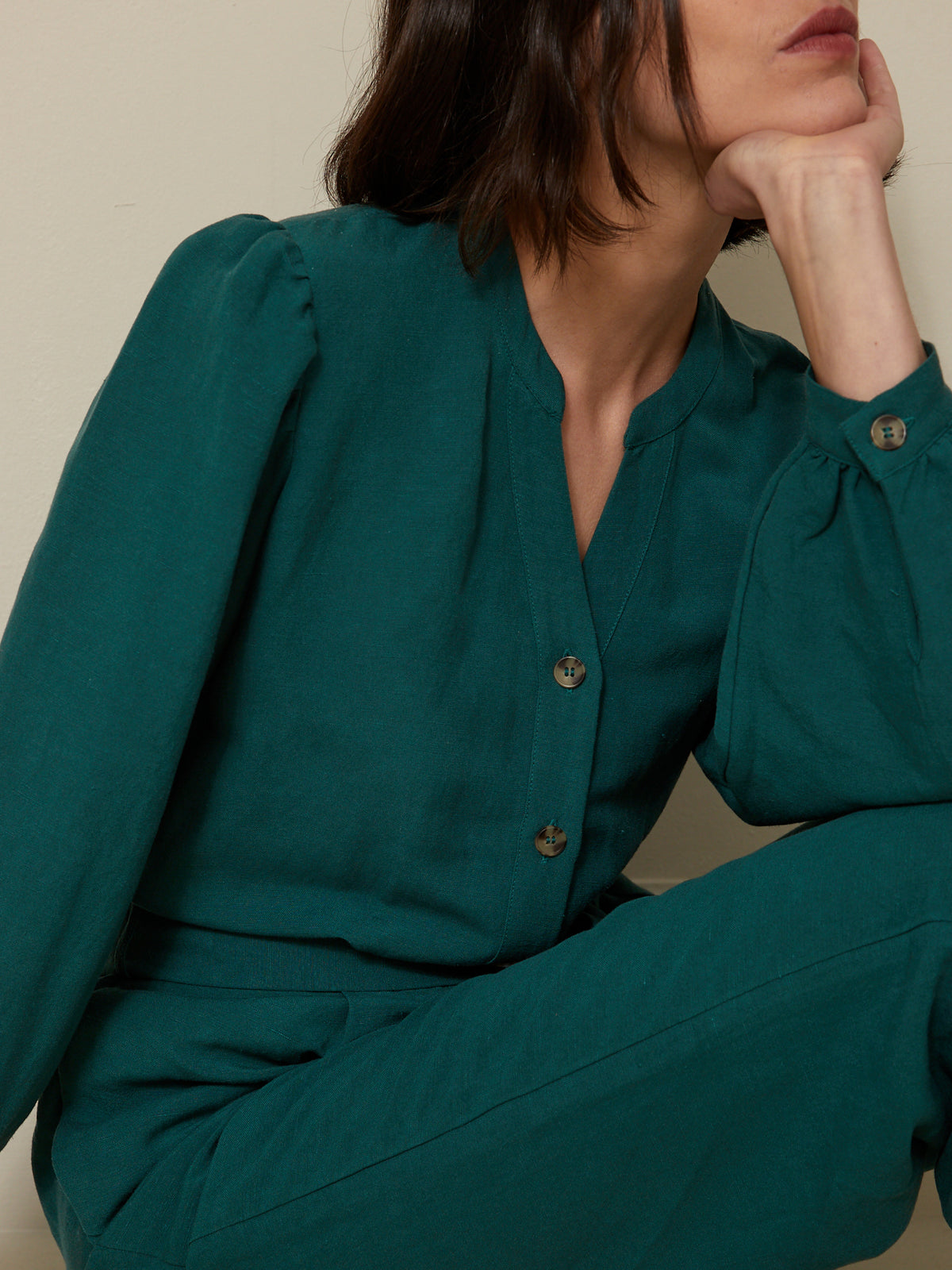 Combinaison-pantalon femme lin et viscose