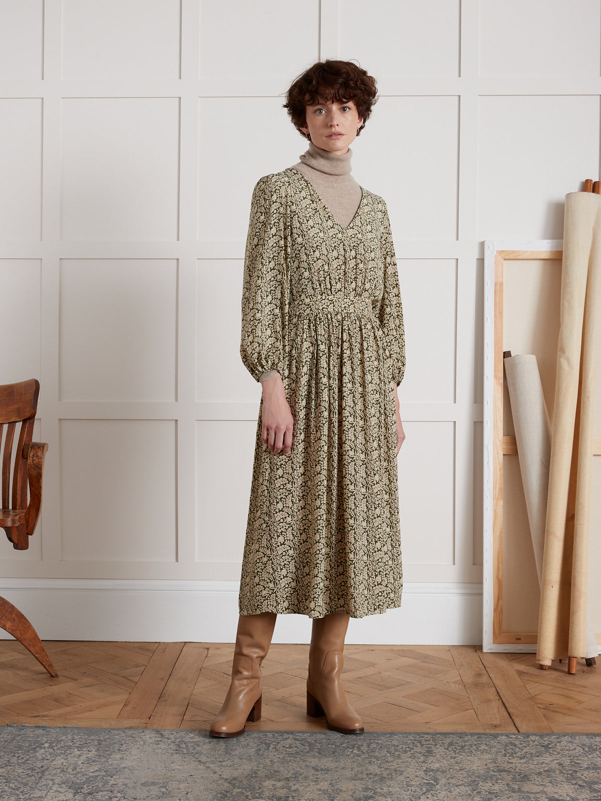 Lange damesjurk met Gladys-print van Pablo Piatti