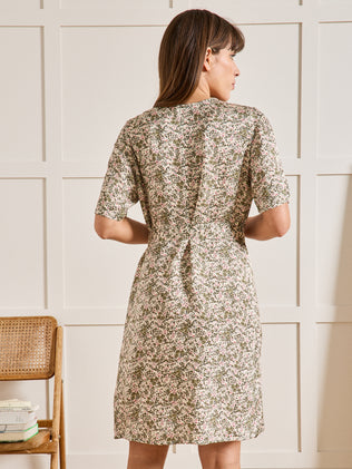 Robe cache-coeur courte femme imprimé Nina