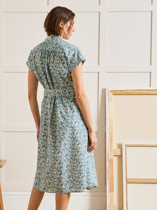 Mouwloze damesjurk in Liberty-stof "Mamie" - Limited Collection