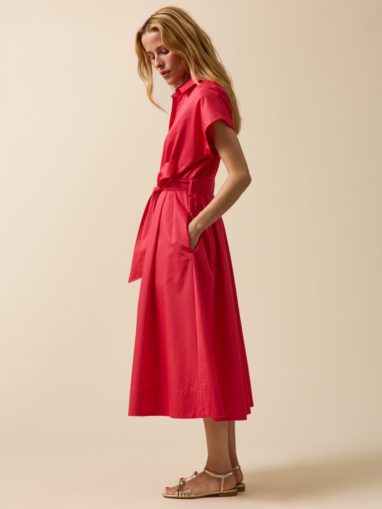 Robe cérémonie femme popeline satinée