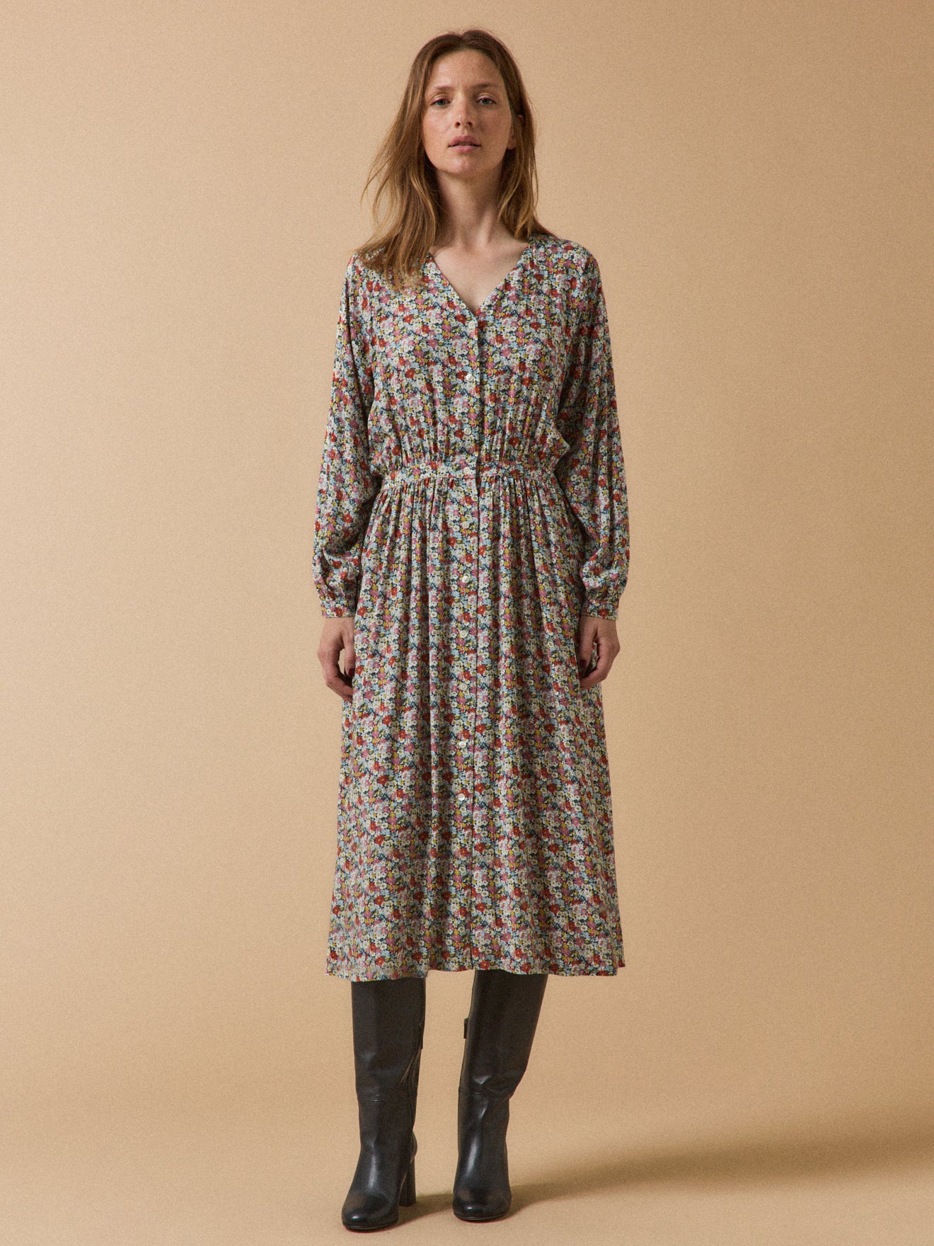 Robe longue femme tissu Liberty Libby - Limited Collection