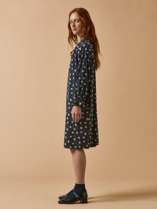 Robe housse courte femme viscose dobby imprimé Trèfles