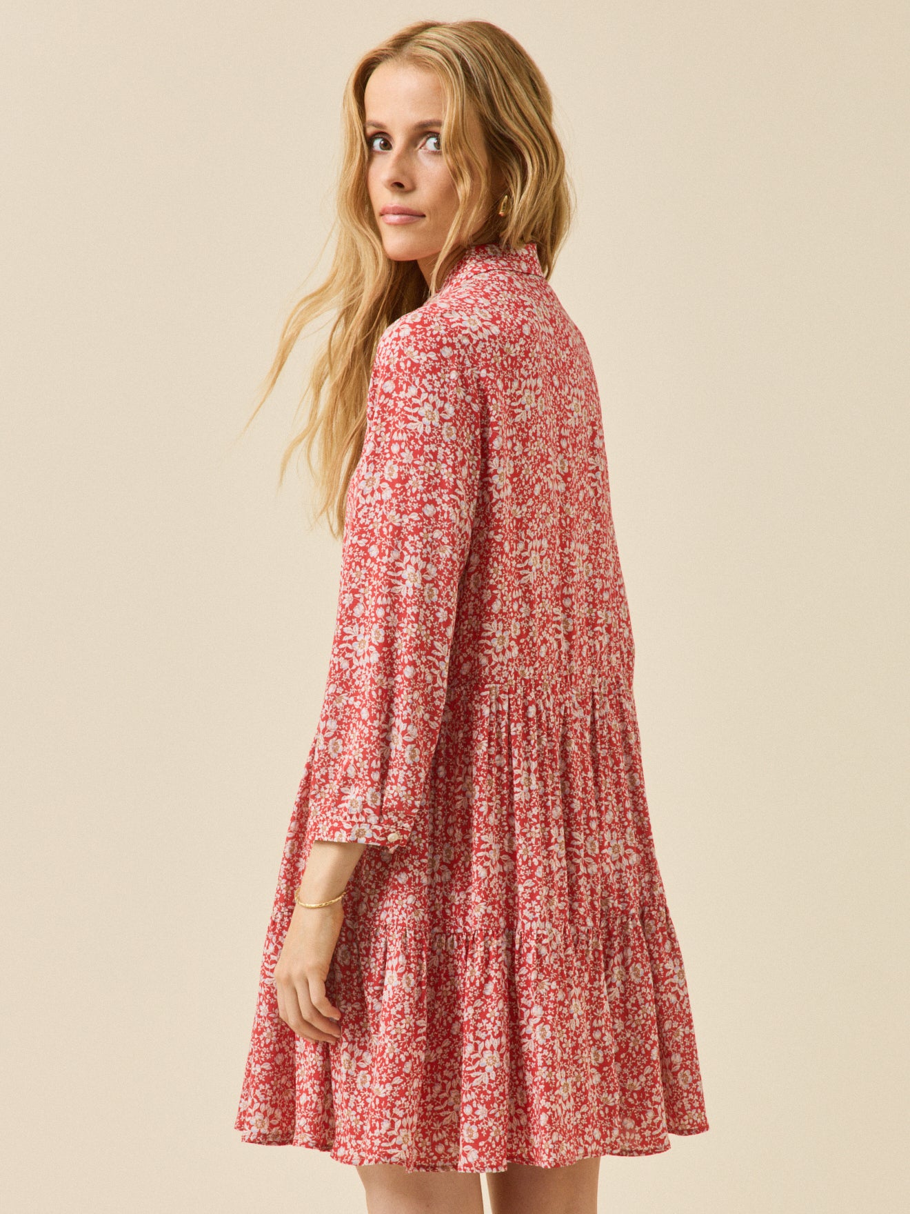 Korte damesjurk in Liberty-stof - Limited Collection