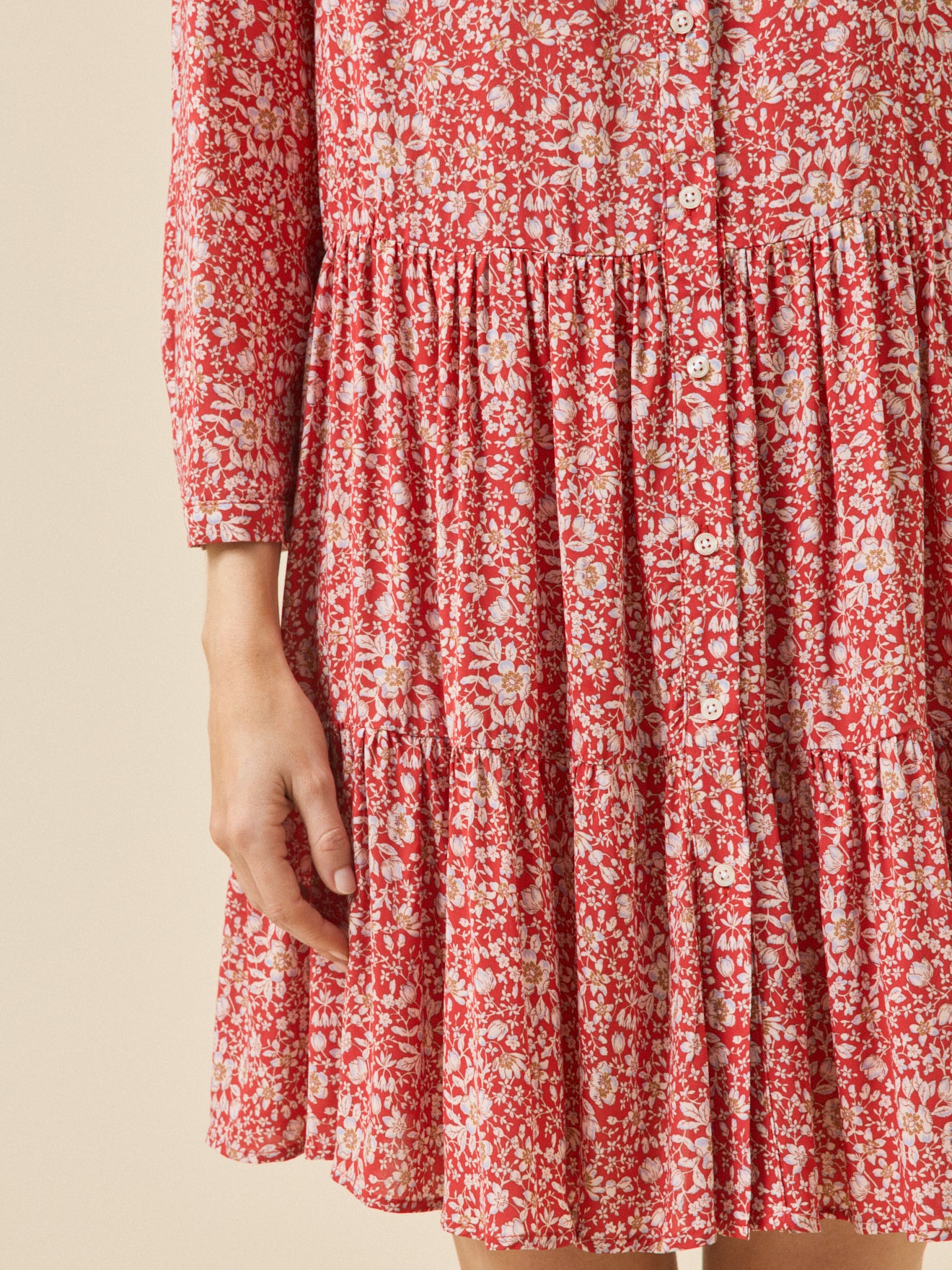 Korte damesjurk in Liberty-stof - Limited Collection