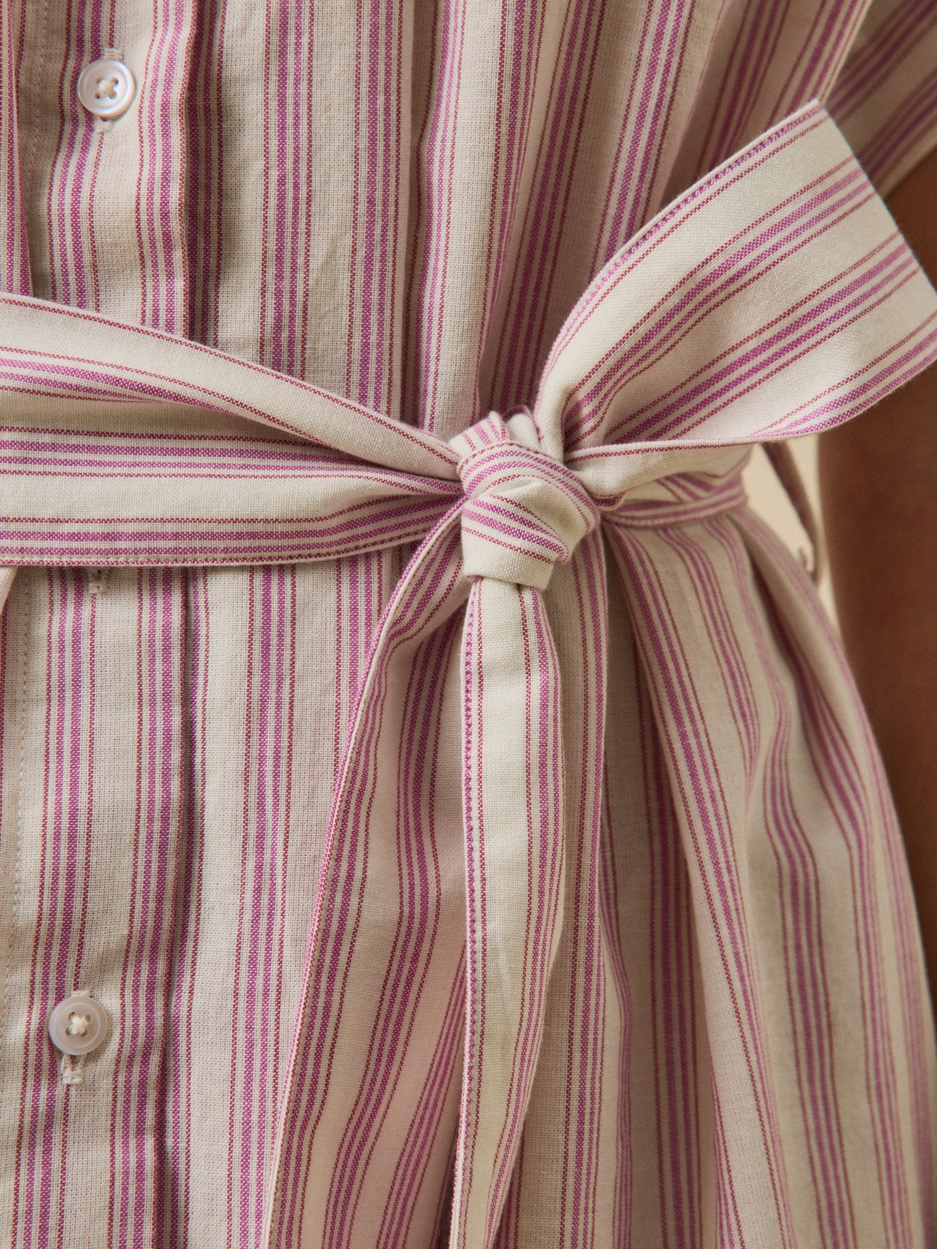 Robe sans manches femme coton rayé