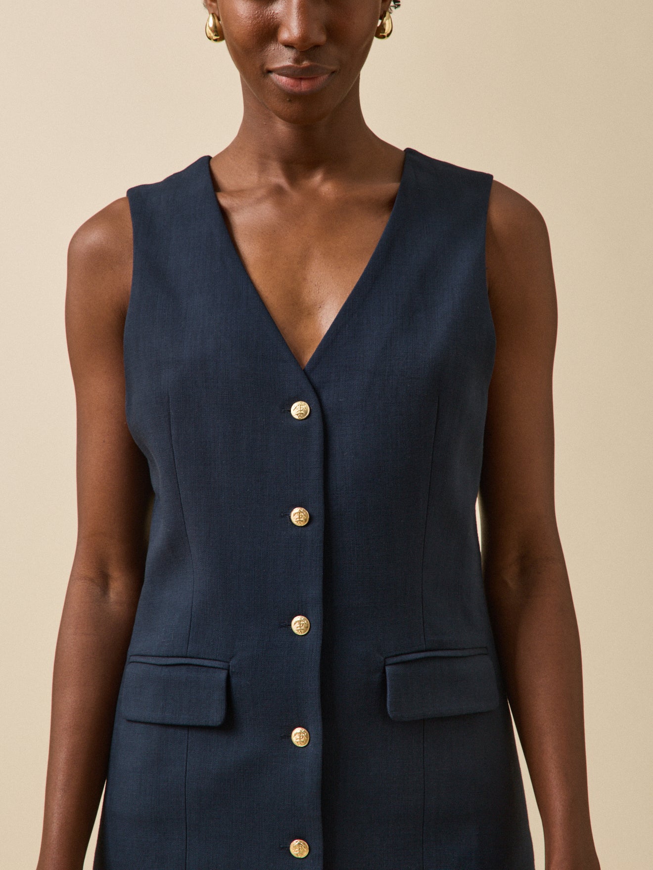 Robe courte sans manches femme