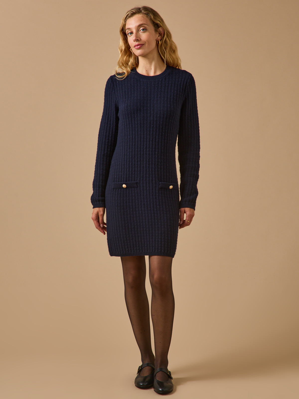 Robe-pull courte femme avec laine RWS*