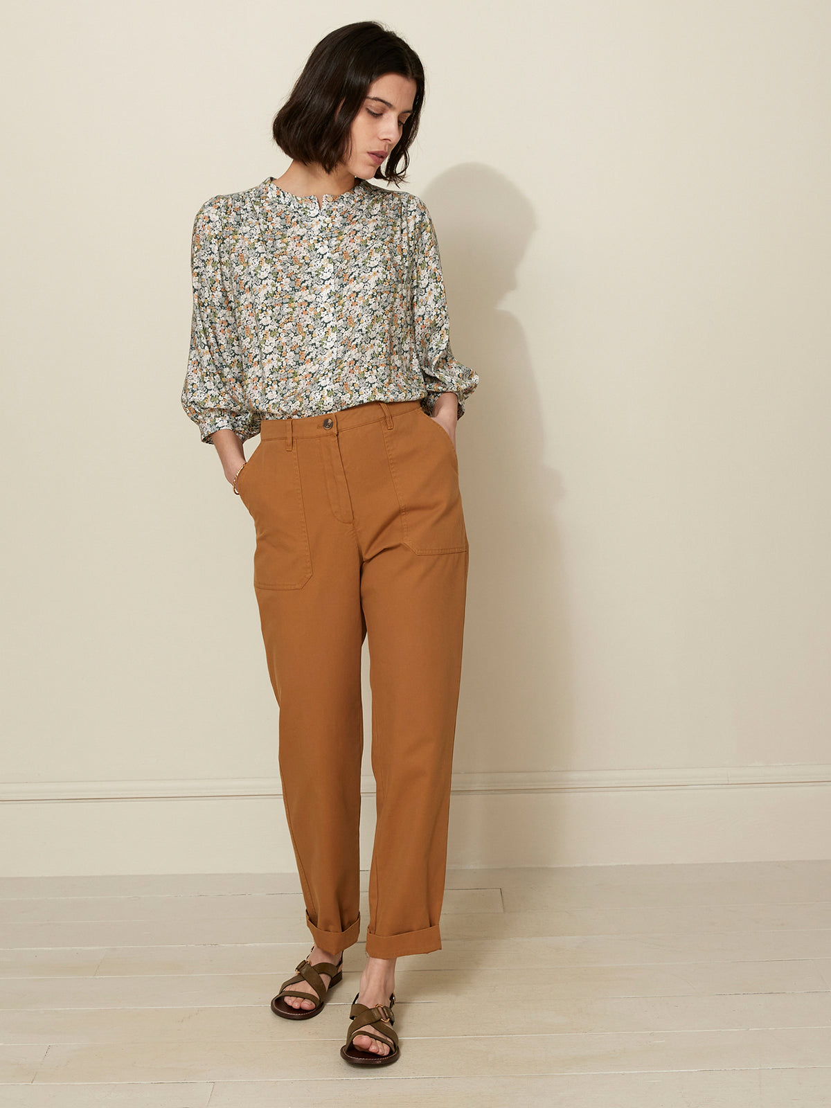 Blouse manches 3/4 femme - Tissu Liberty