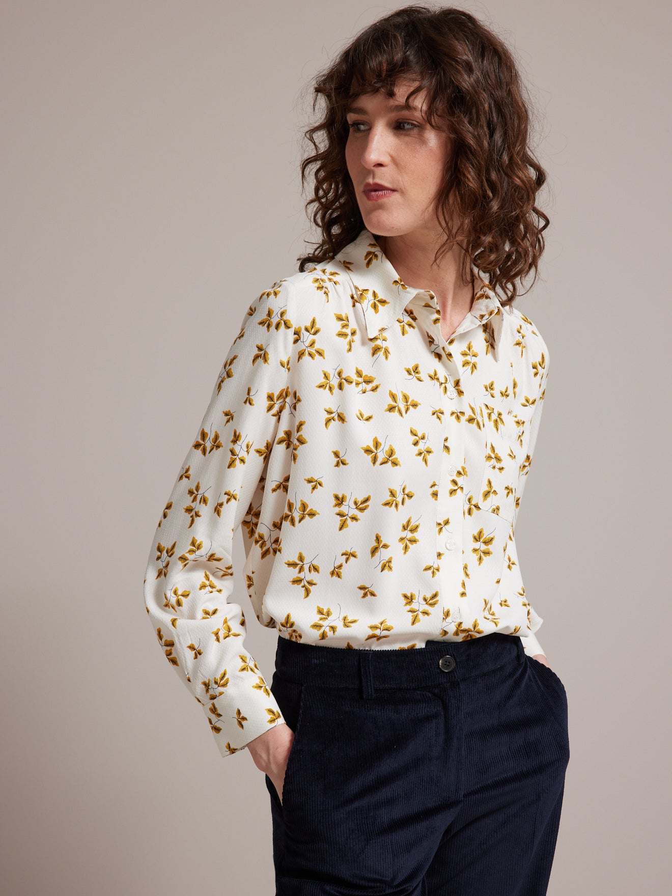 Chemise femme en viscose dobby