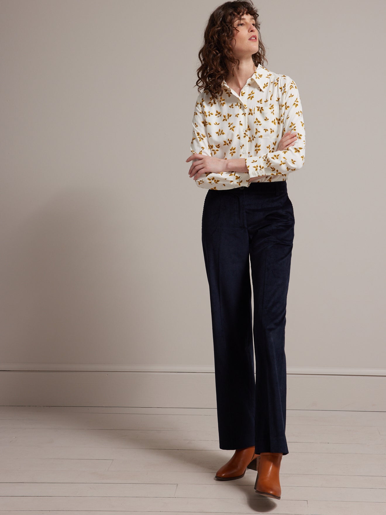 Chemise femme en viscose dobby