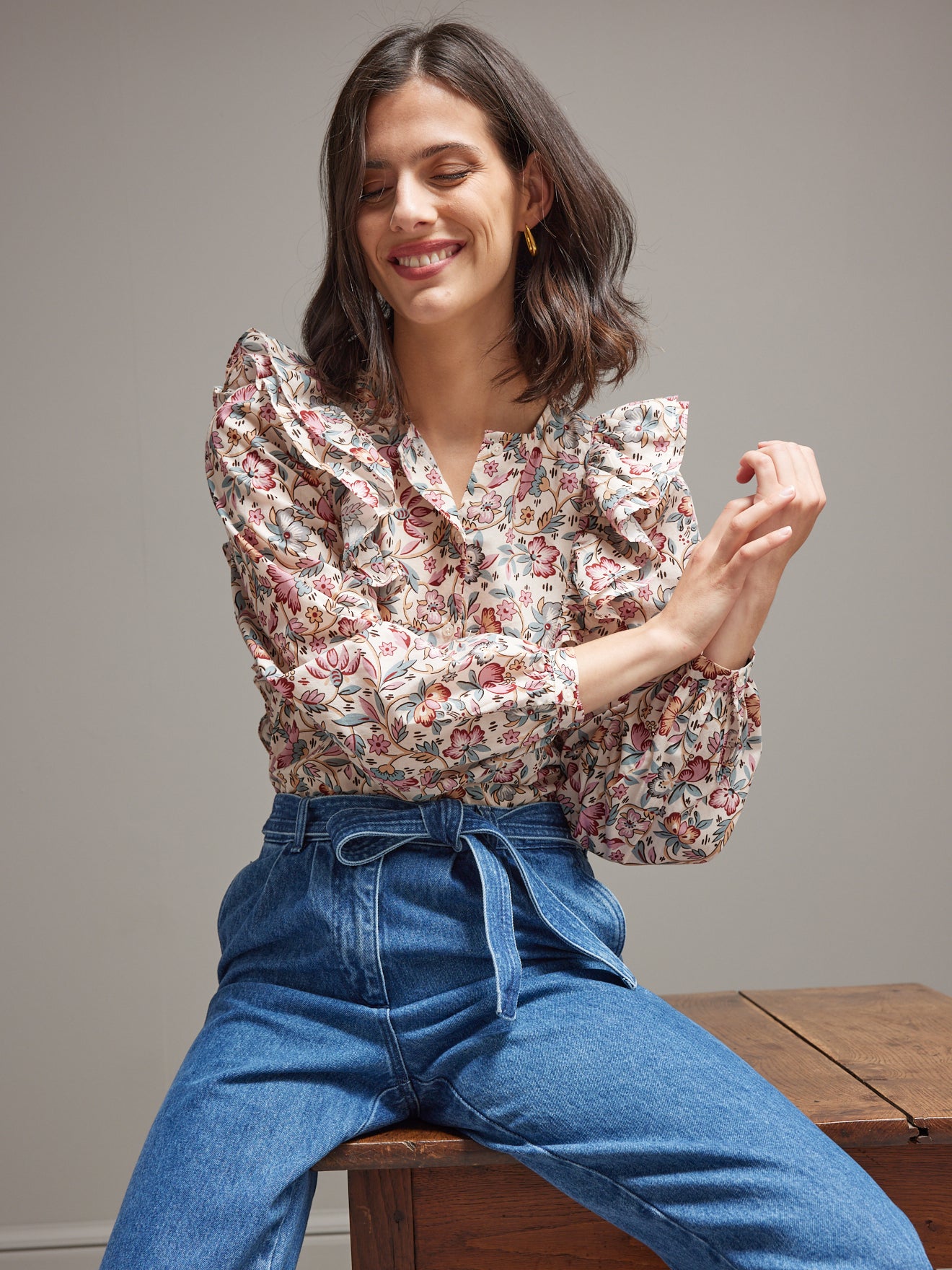 Chemise volantée femme imprimé Lilibeth
