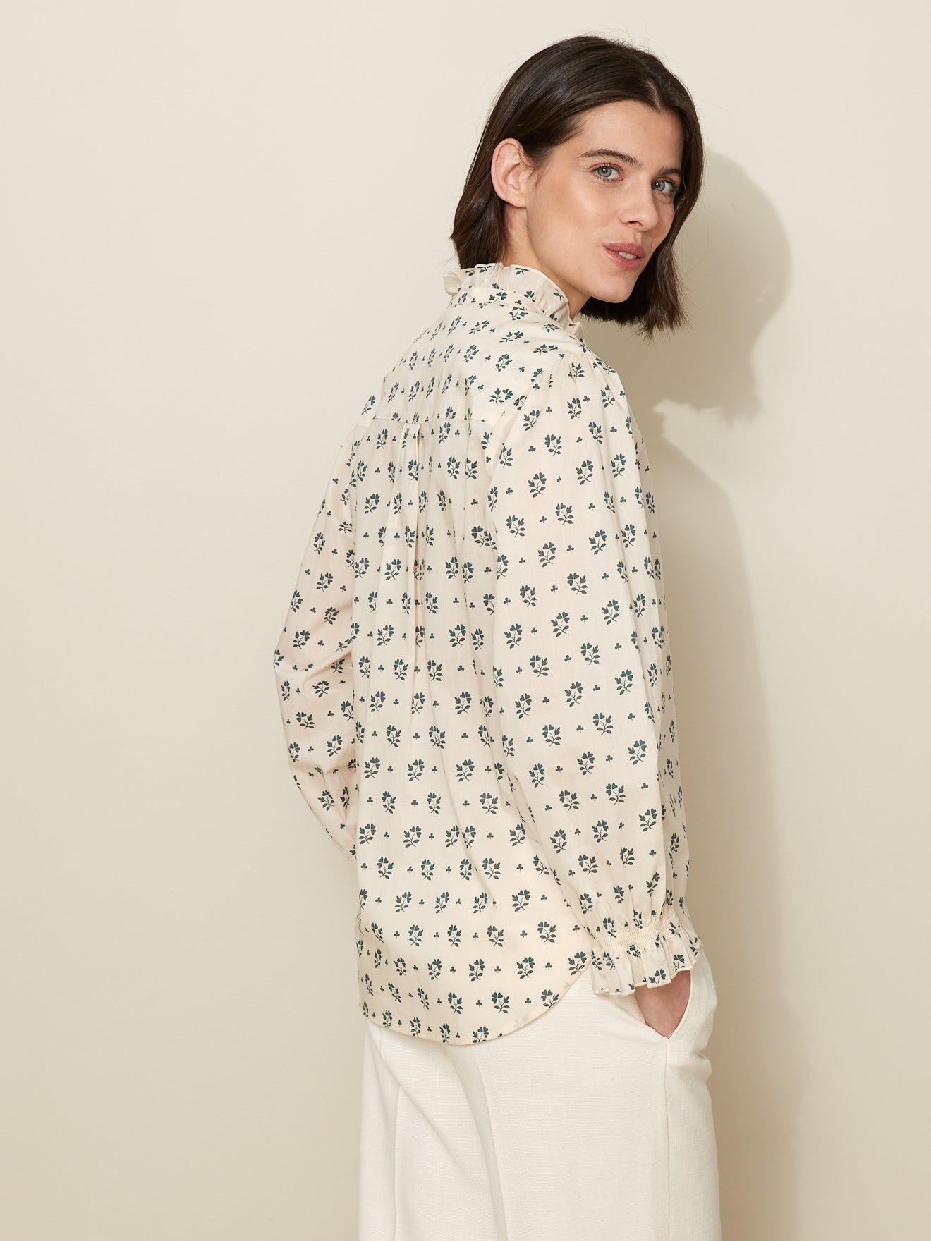 Dameshemd met strookje en Molly-print