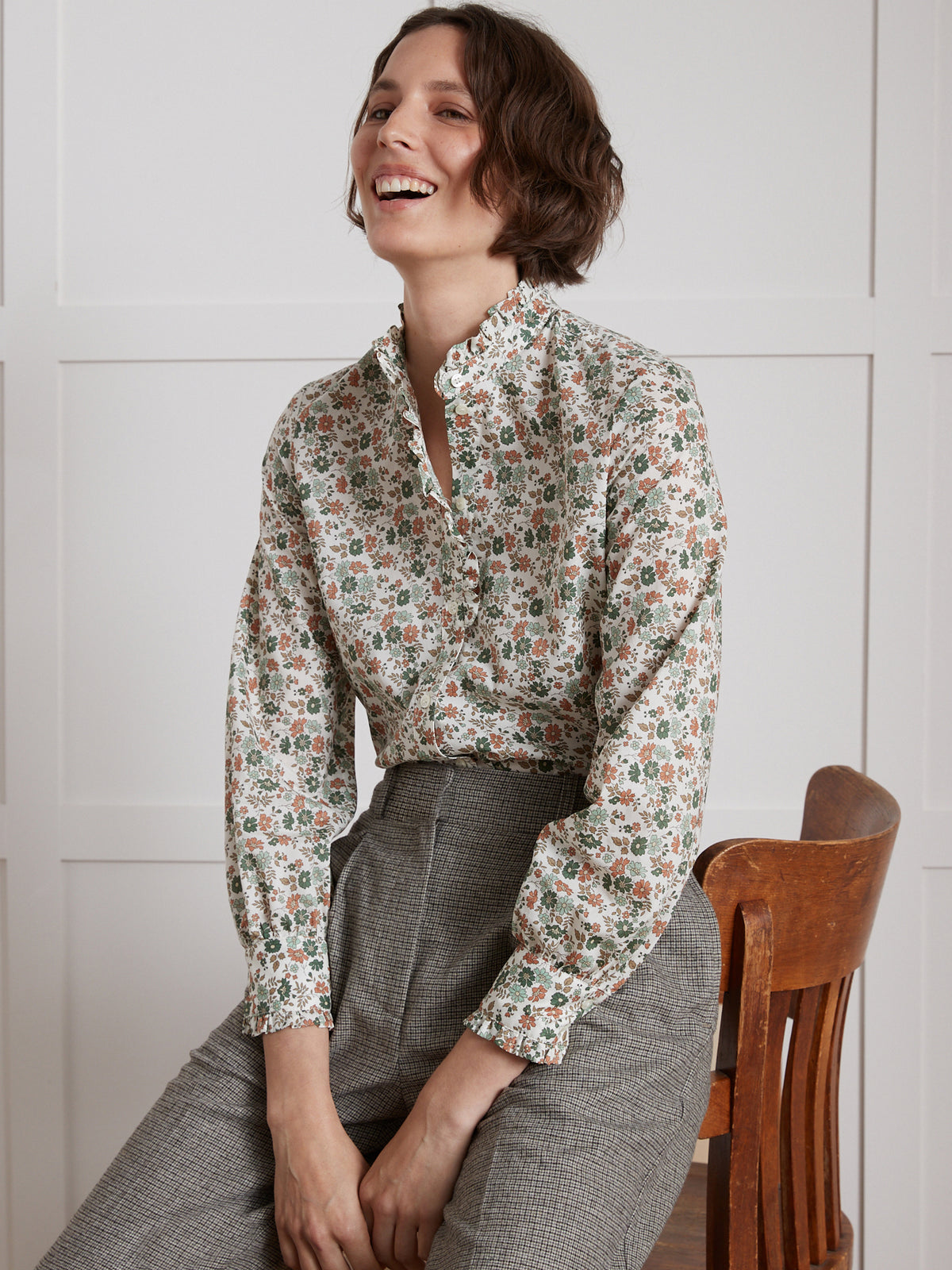Dameshemd in Liberty-stof met strookje - Limited Collection