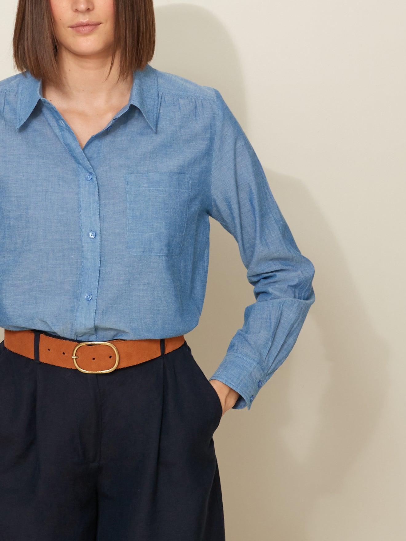 Chemise chambray femme