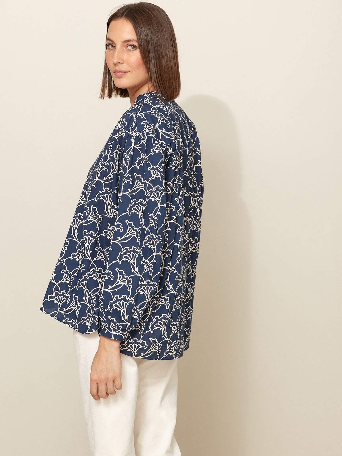 Damesbloes met Bella-print - biokatoen