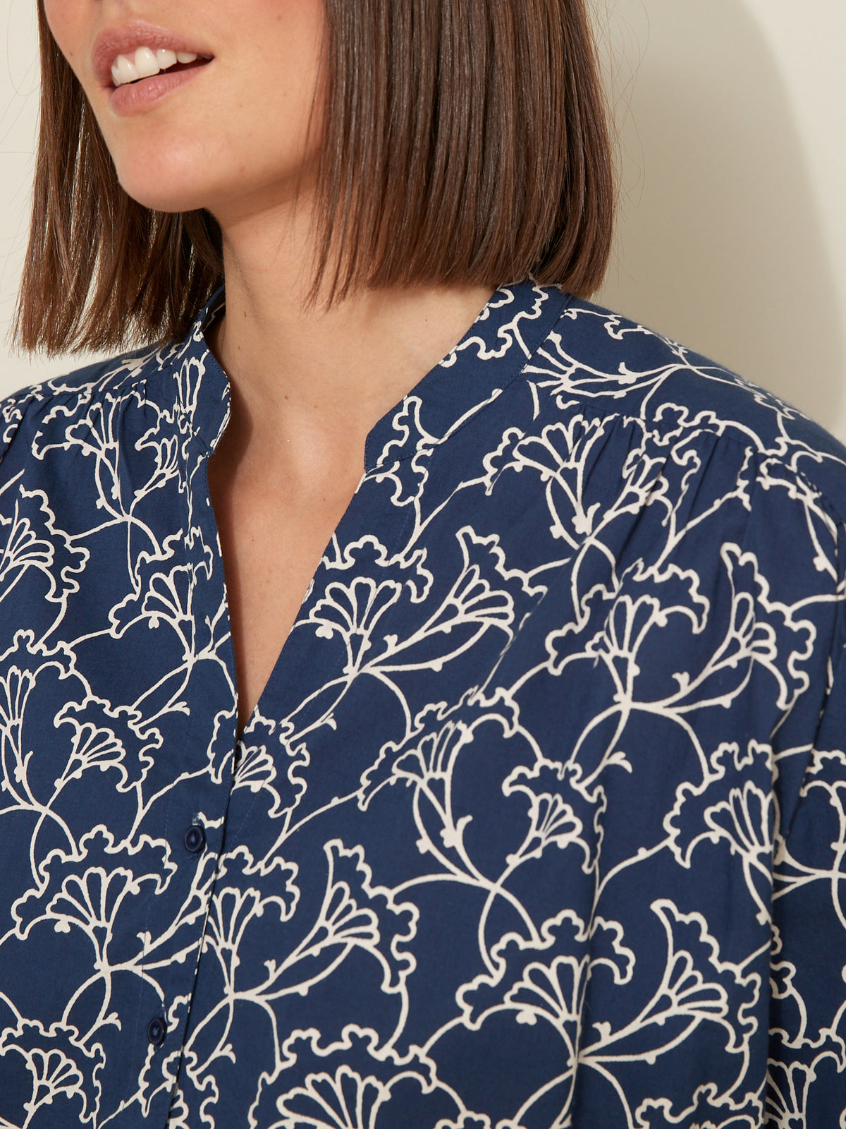 Damesbloes met Bella-print - biokatoen