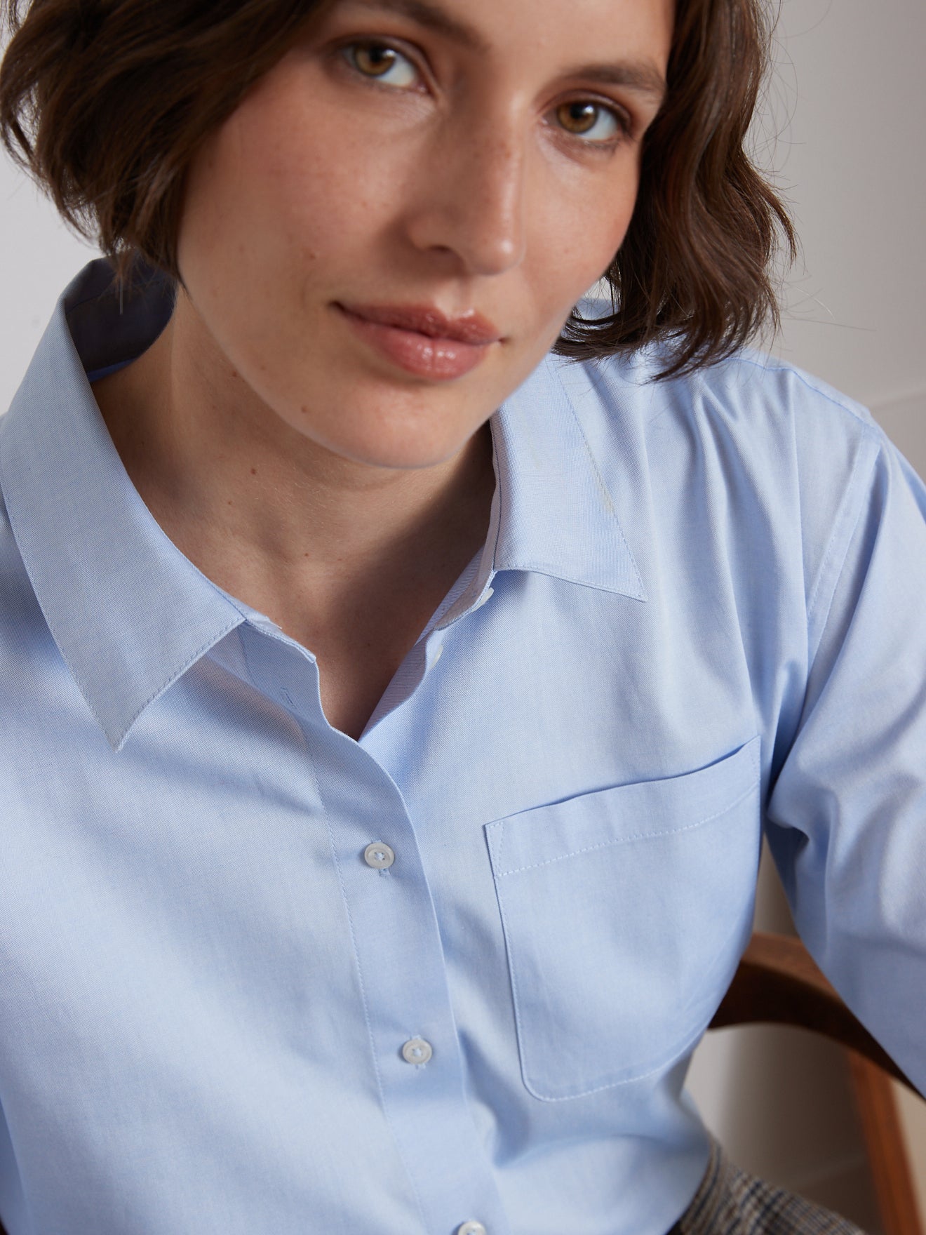 Chemise unie oxford femme - coton biologique