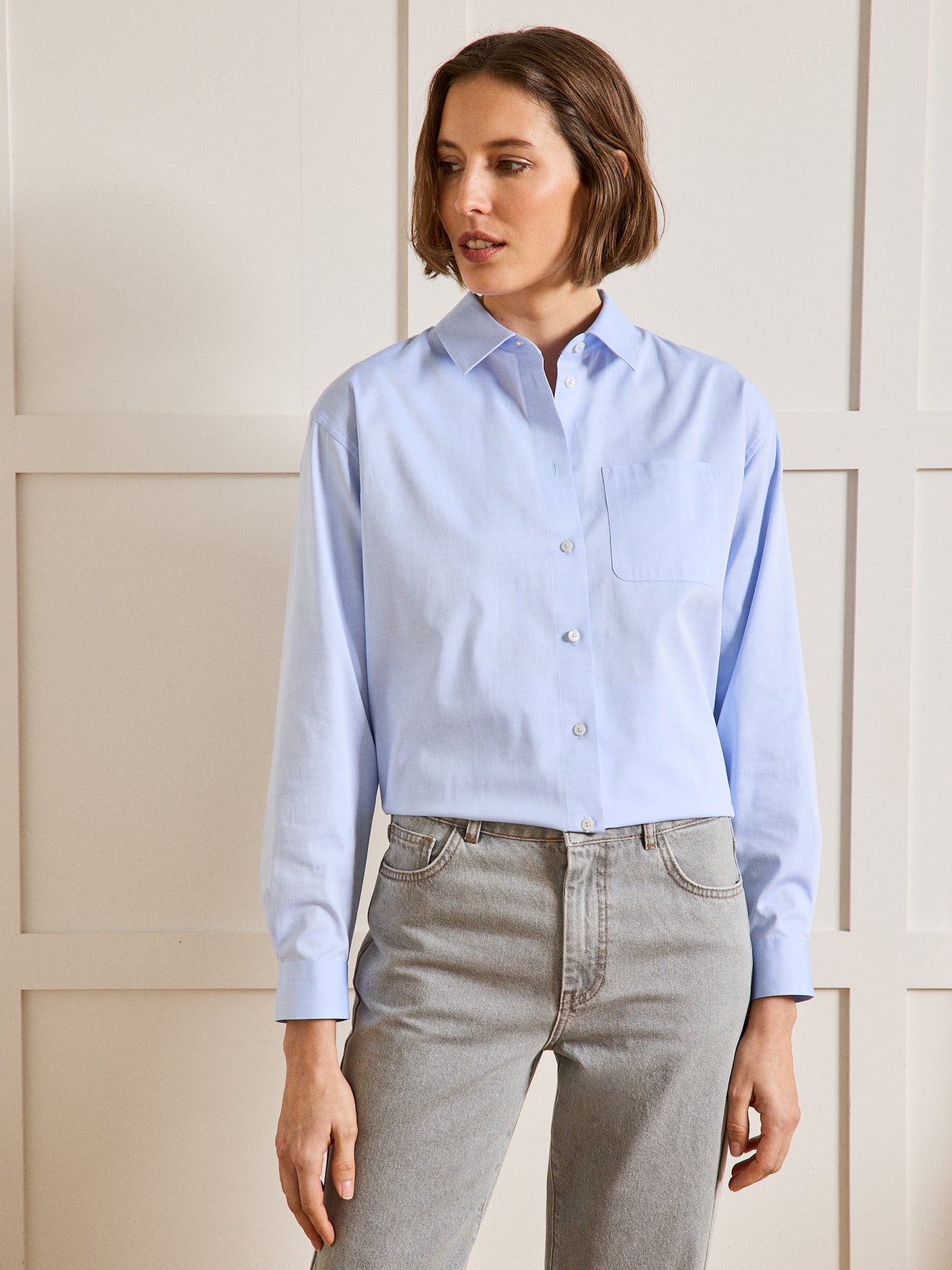 Chemise unie oxford femme - coton biologique