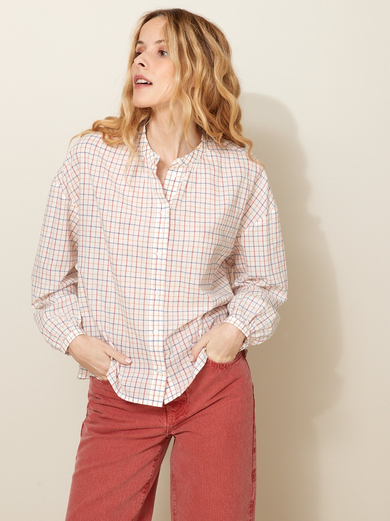 Chemise carreaux Tattersall femme