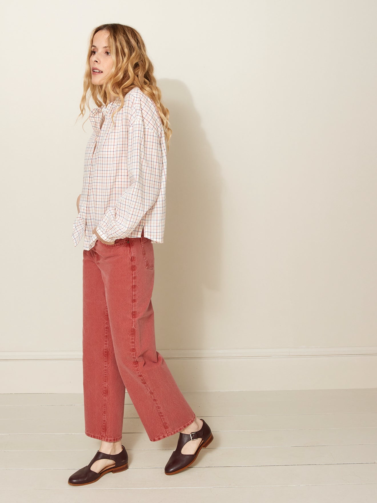 Chemise carreaux Tattersall femme