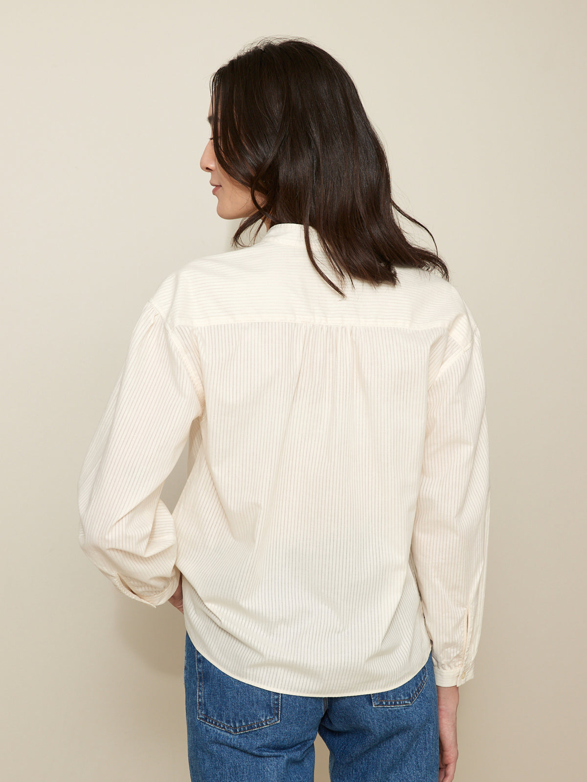 Blouse rayures dobby femme