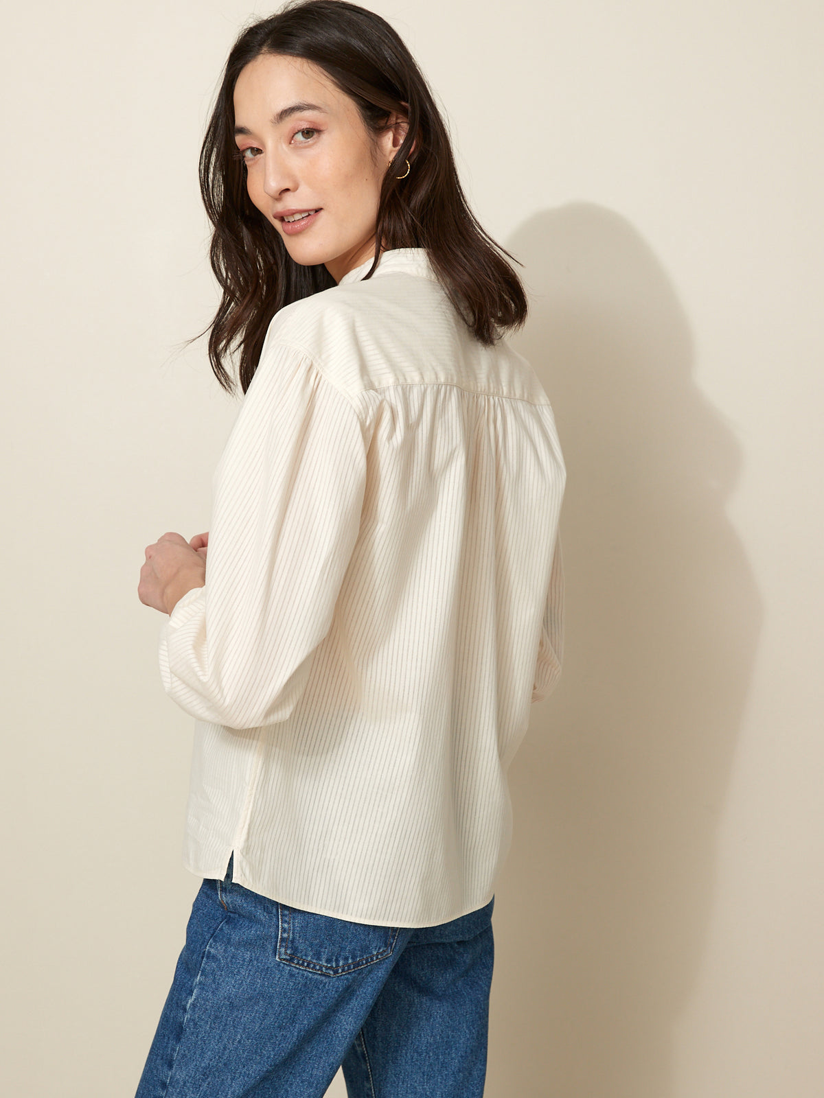 Blouse rayures dobby femme