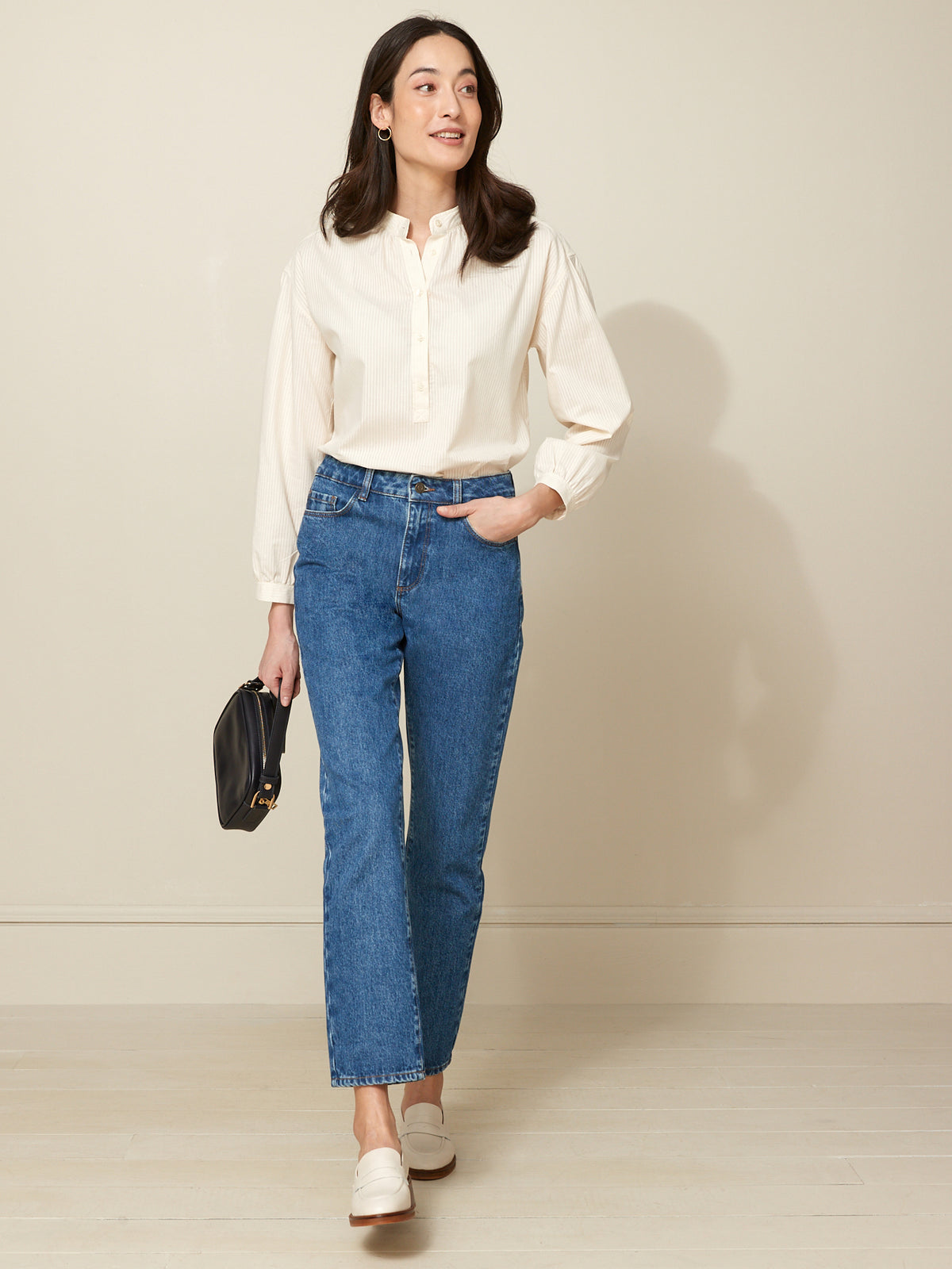 Blouse rayures dobby femme
