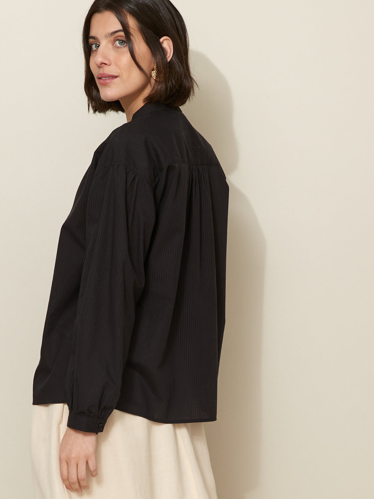 Blouse rayures dobby femme