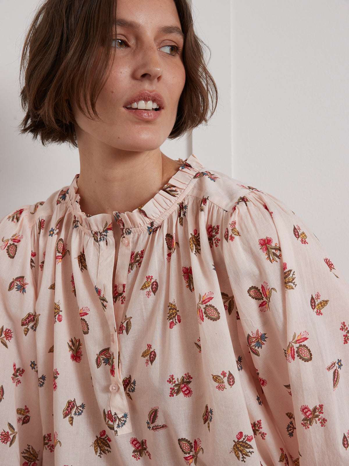 Blouse voile de coton femme imprimé Helena