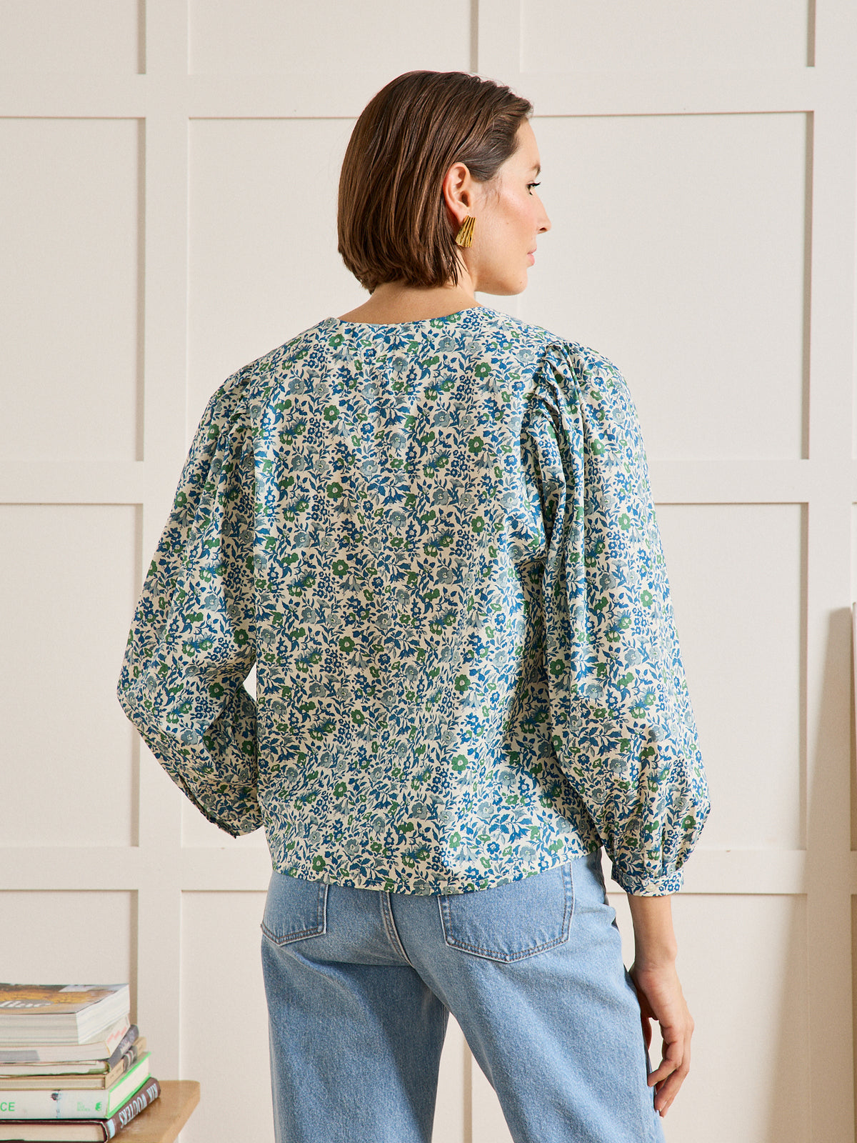 Ruime damesbloes in Liberty-stof "Mamie" - Limited Collection