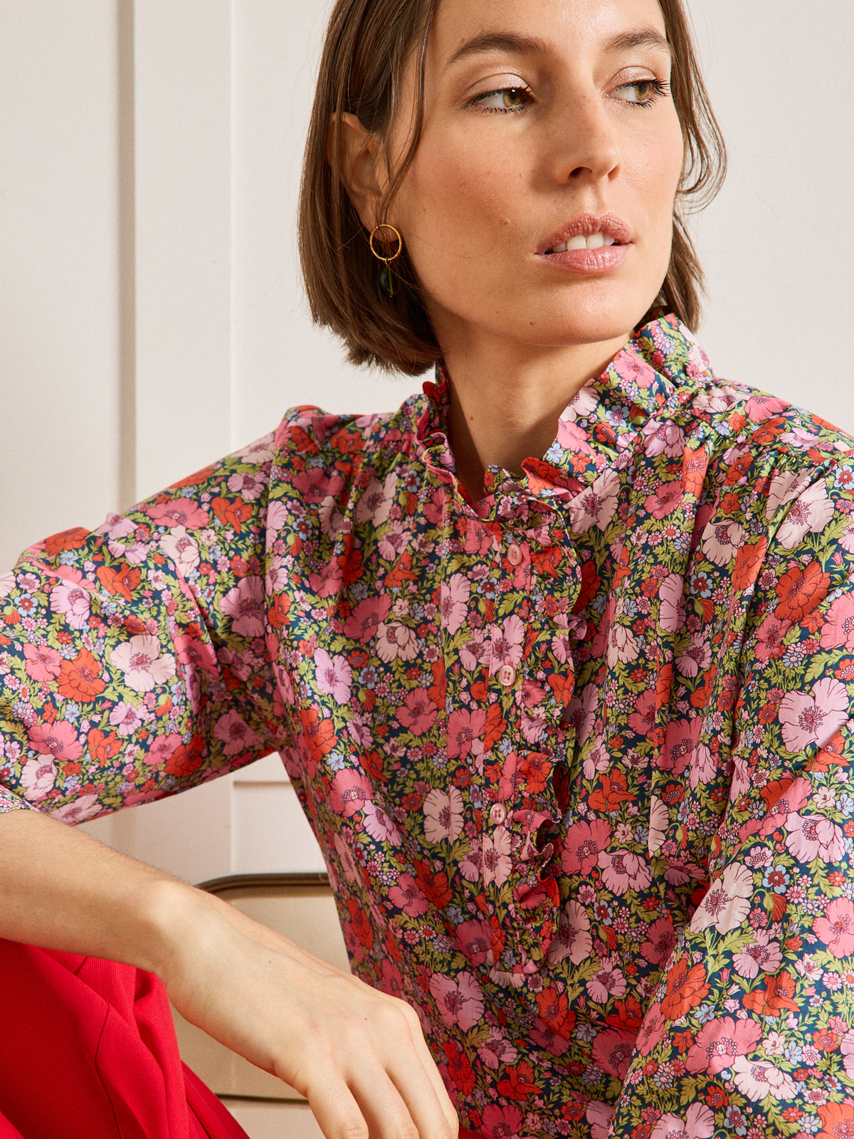 Blouse volantée femme tissu Liberty - Limited Collection