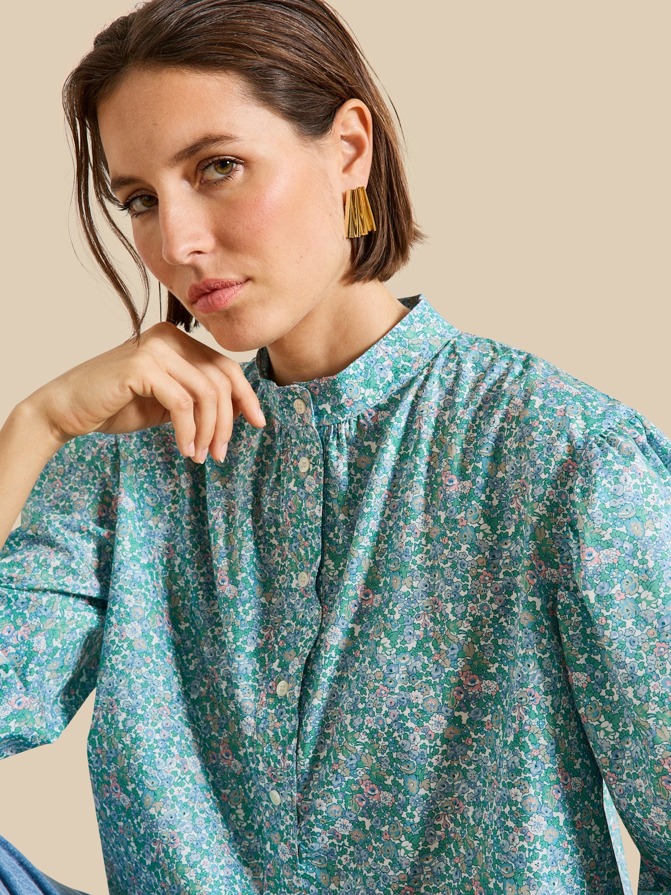Damesbloes in Liberty-stof "Harriet" - Limited Collection