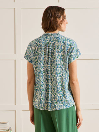 Soepele damestop in Liberty-stof "Mamie" - Limited Collection