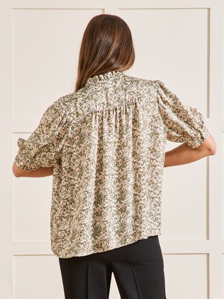 Blouse col volanté femme imprimé Nina