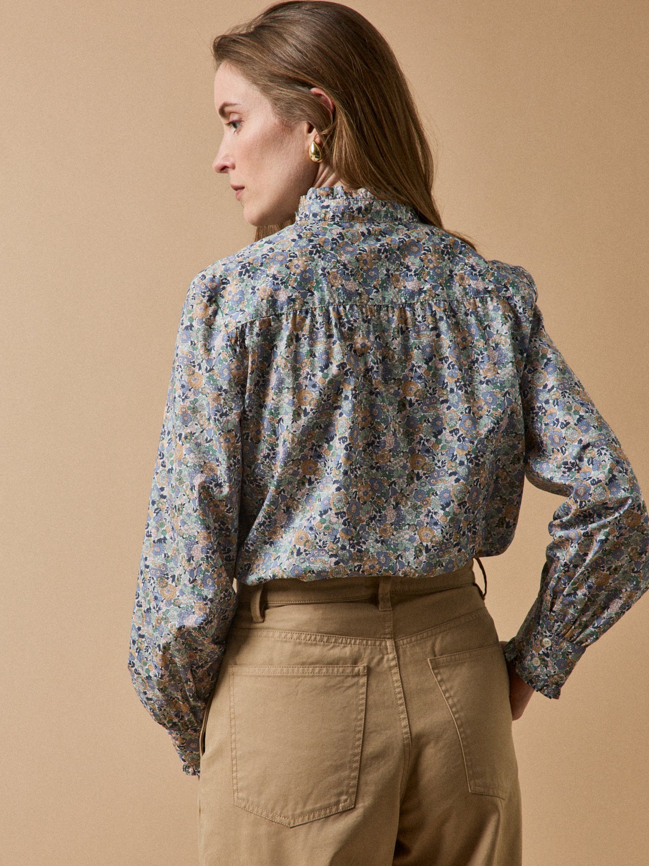 Dameshemd in Liberty-stof met strookjes - Limited Collection