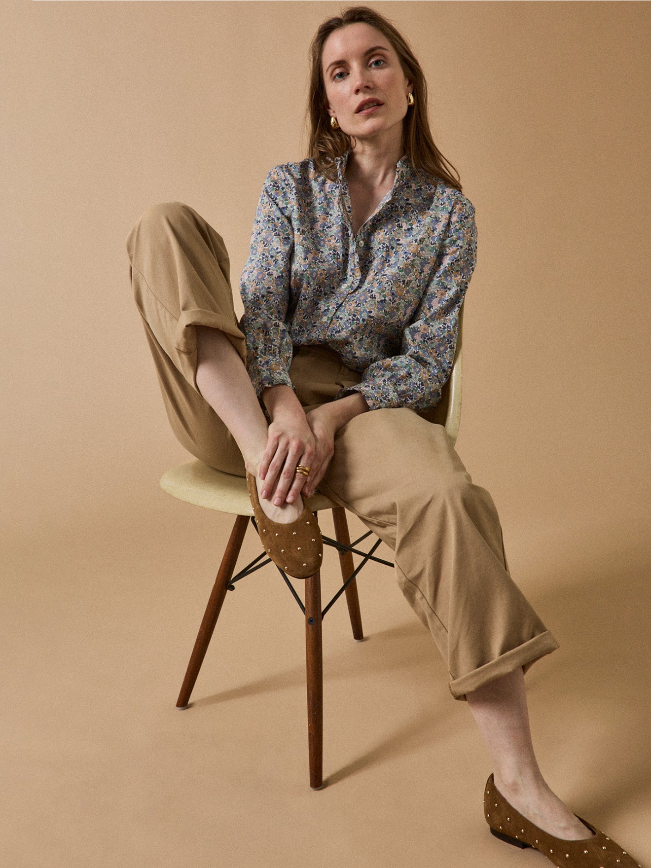 Dameshemd in Liberty-stof met strookjes - Limited Collection